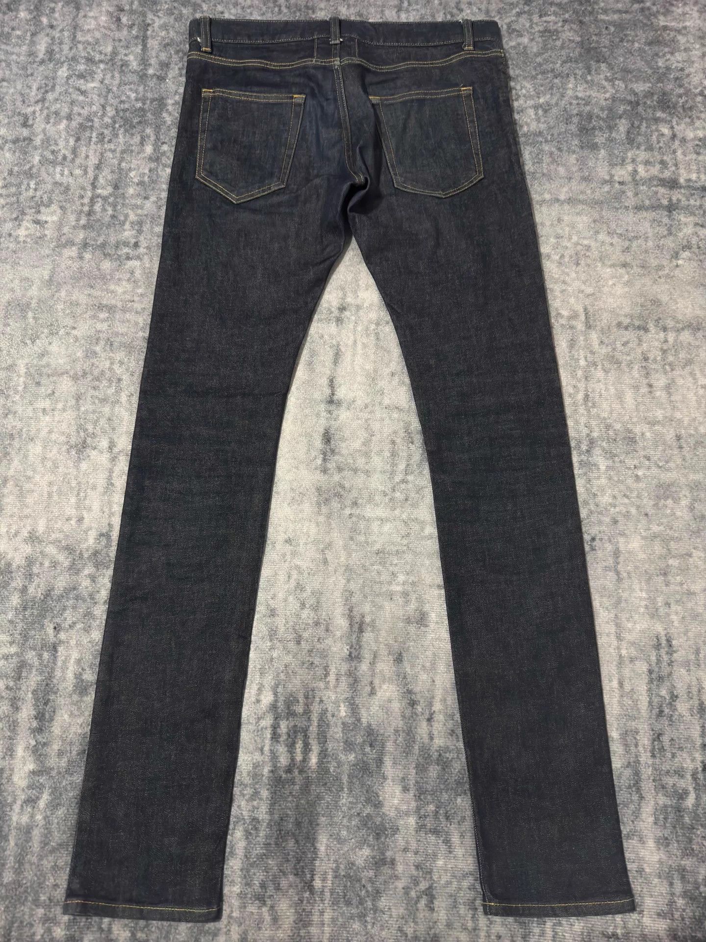 Saint Laurent Paris SLP 13FW Deep Blue Selvedge Raw Denim Jeans Size US 31 - 2 Thumbnail