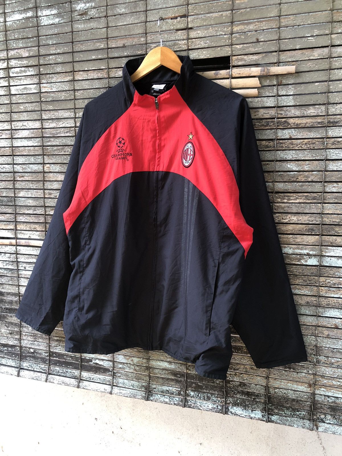 Adidas 🔥Vintage🔥90s Adidas UEFA AC Milan Fullzipper Jackets Size US XL / EU 56 / 4 - 5 Thumbnail