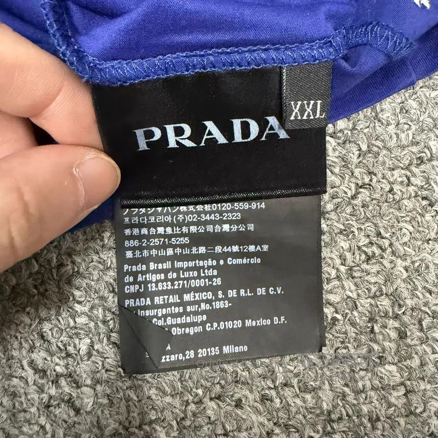Prada Blue Short Sleeve Crewneck T-Shirt. Size US XXL / EU 58 / 5 - 3 Thumbnail