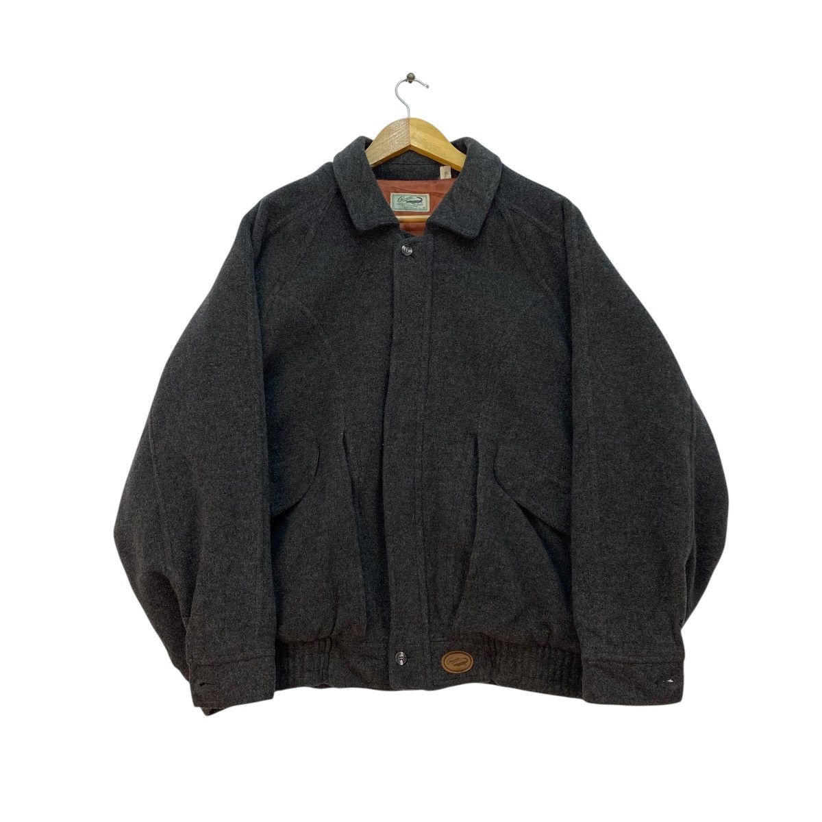Lacoste 💥Vintage Crocodile Bomber Wool Jacket Design Akira Hamada Size US L / EU 52-54 / 3 - 1 Thumbnail