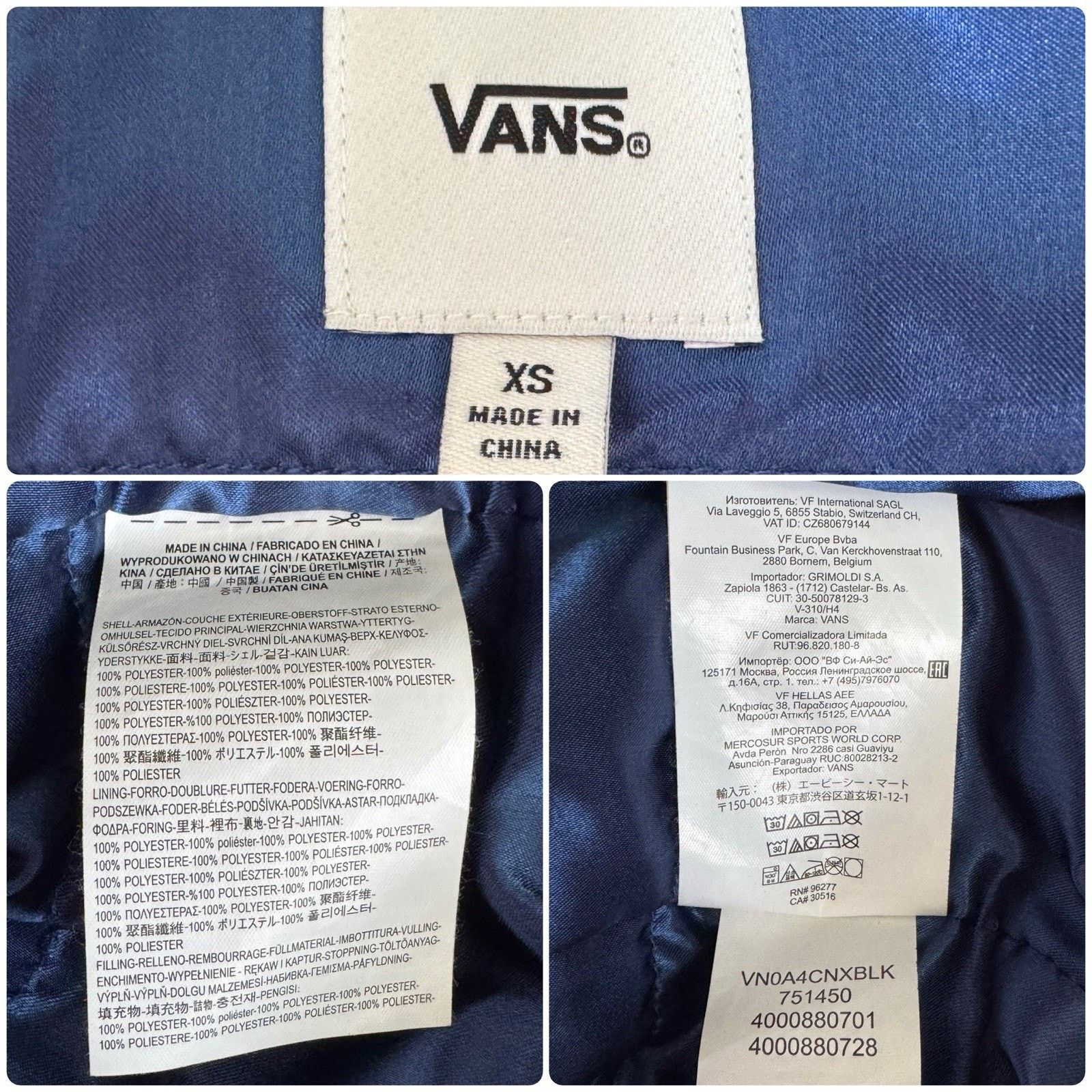 Vans VANS BMX Urban Remix Checkerboard Puffer Bomber Jacket Sz XS Size XS / US 0-2 / IT 36-38 - 13 Thumbnail