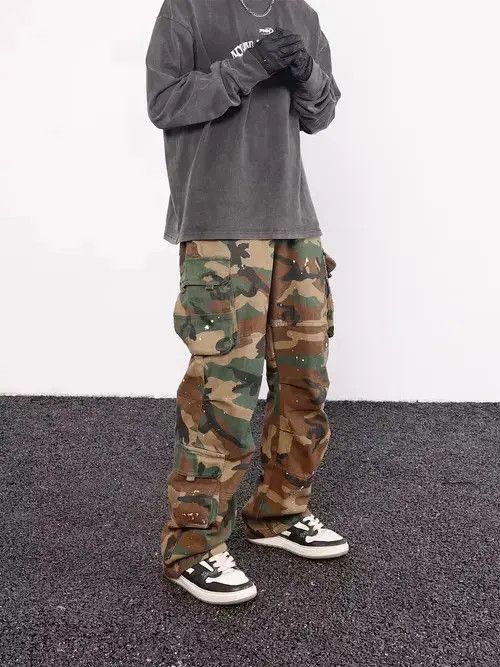 Designer × Japanese Brand × Vintage skate hiphop paint cargo pants Size US 32 / EU 48 - 2 Thumbnail