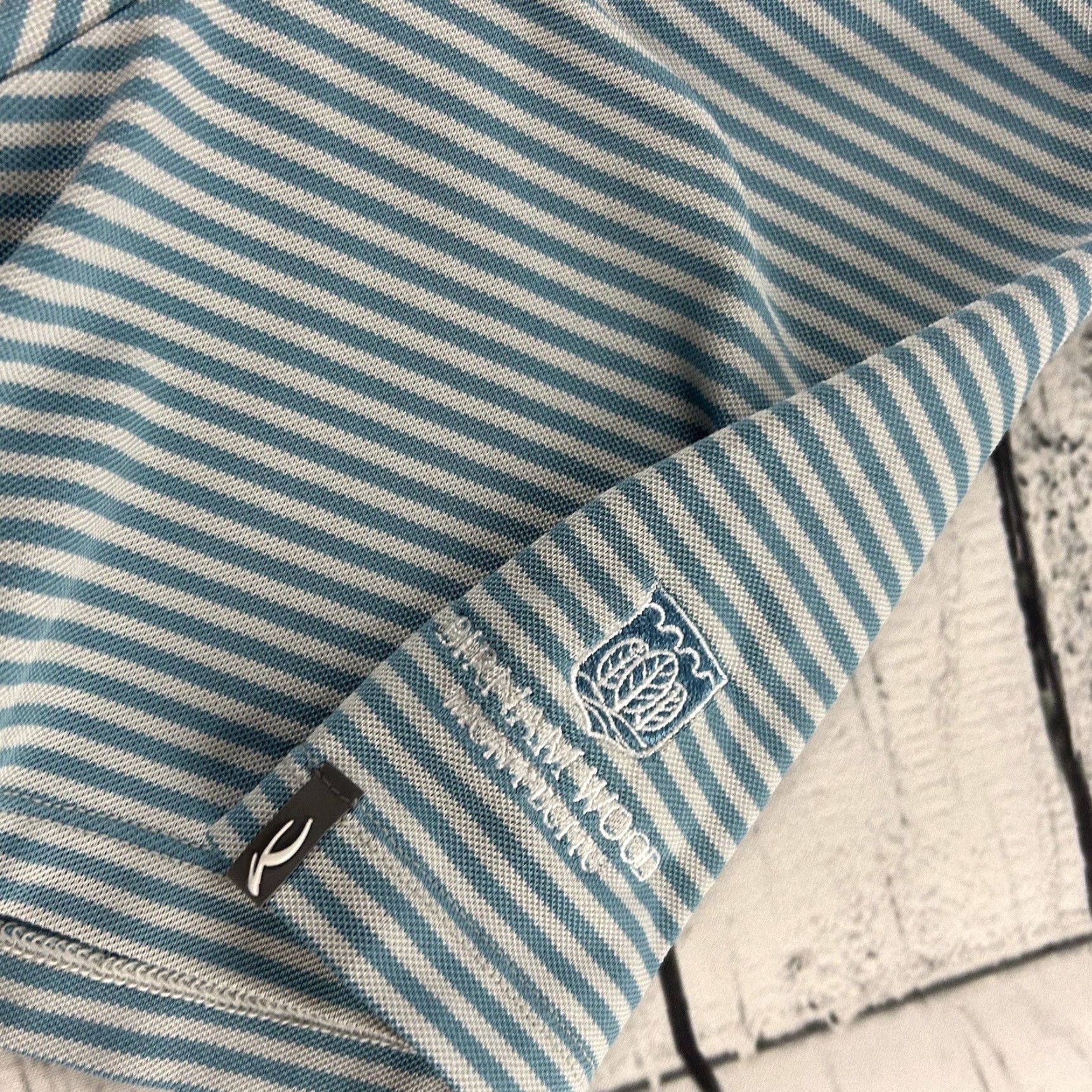 KJUS KJUS Short Sleeve Striped Comfort Fit Golf Polo Shirt Men's L Blue Gray Size US L / EU 52-54 / 3 - 3 Thumbnail