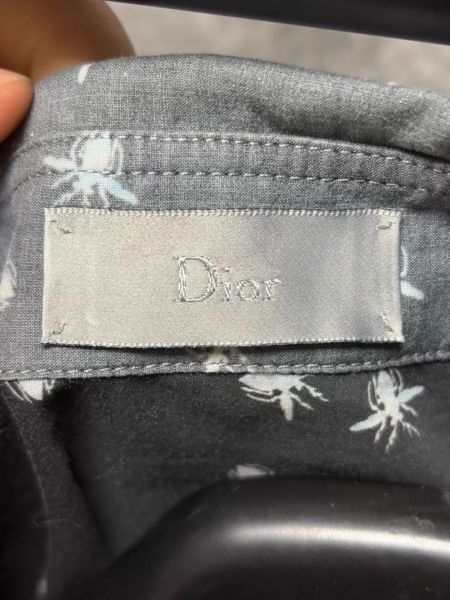 Dior Dior Men's Black & Gray Bee Print Shirt Size US M / EU 48-50 / 2 - 3 Thumbnail
