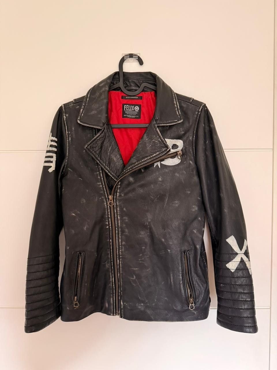 Scotch & Soda Archive Piece - Scotch & Soda x Felix the Cat Leather Jacket Size XS / US 0-2 / IT 36-38 - 6 Thumbnail