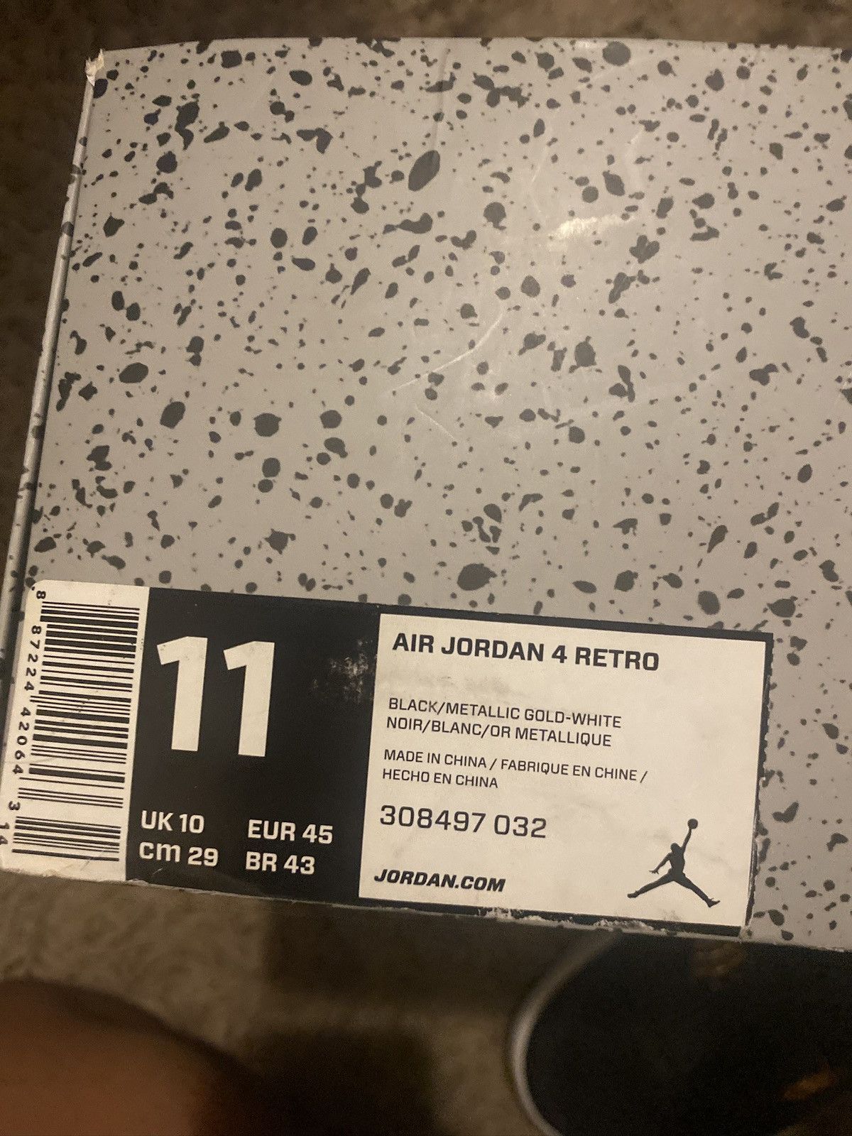 image of Jordan Brand 4 Royalty Shoes in Black, Men's (Size 11)