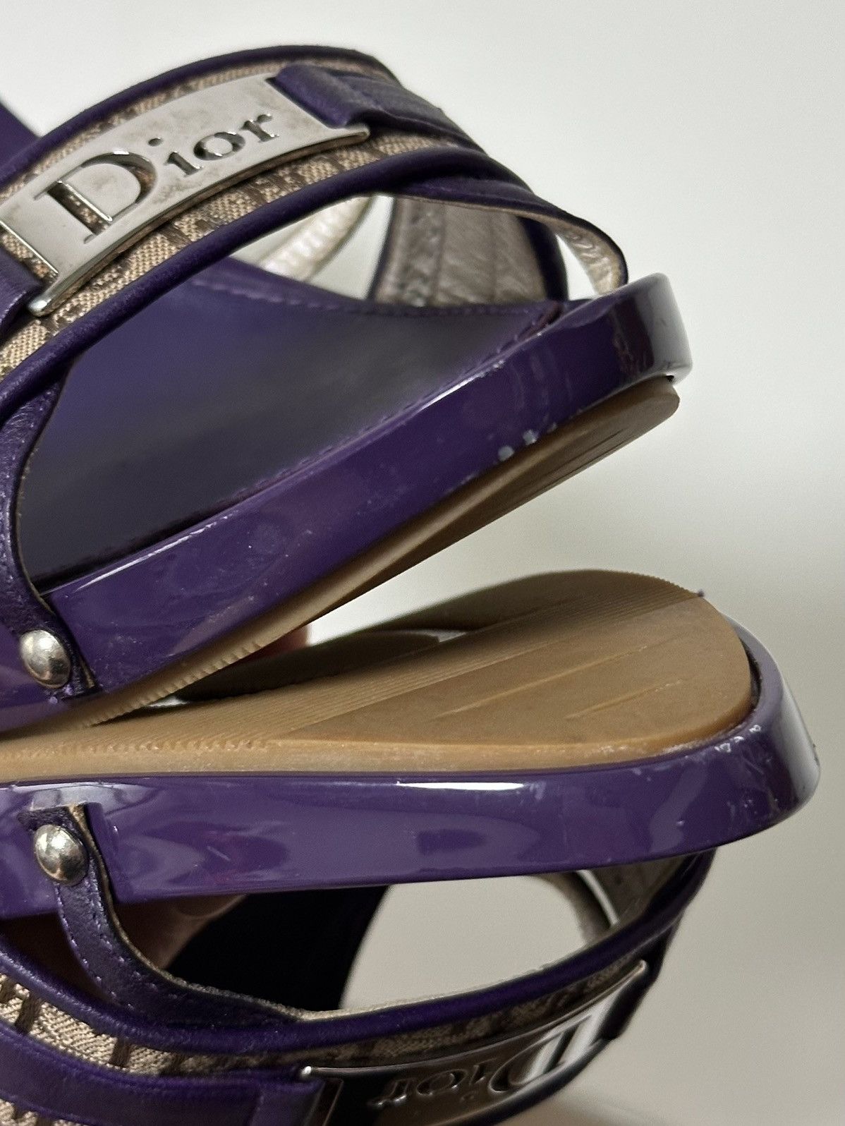 Dior CHRISTIAN DIOR S/S 2005 Diorissimo Street Chic Sandals Size US 8 / IT 38 - 7 Thumbnail