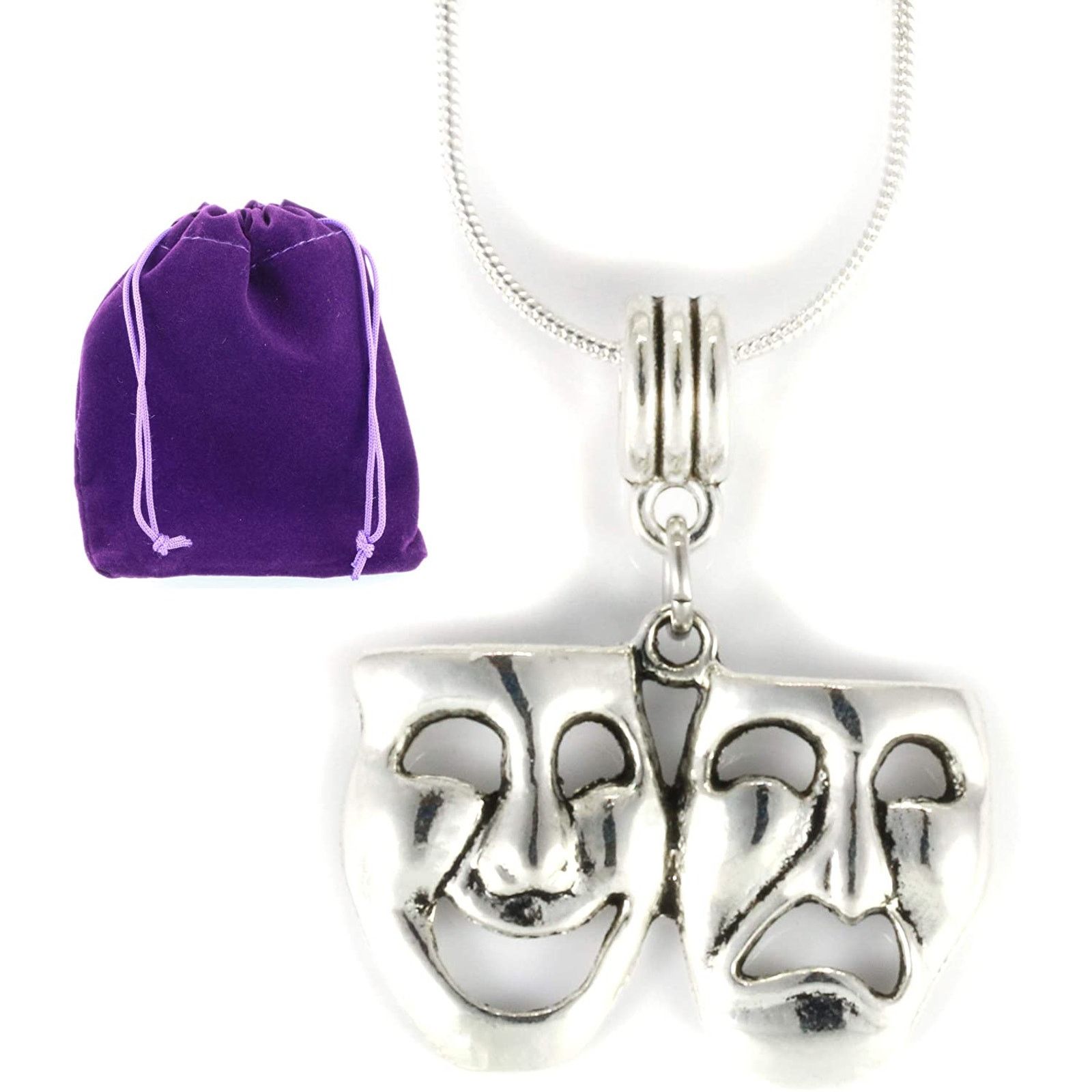 & Other Stories Thespian Necklace - Theater Jewelry Drama Masks Jewelry Size ONE SIZE - 1 Thumbnail