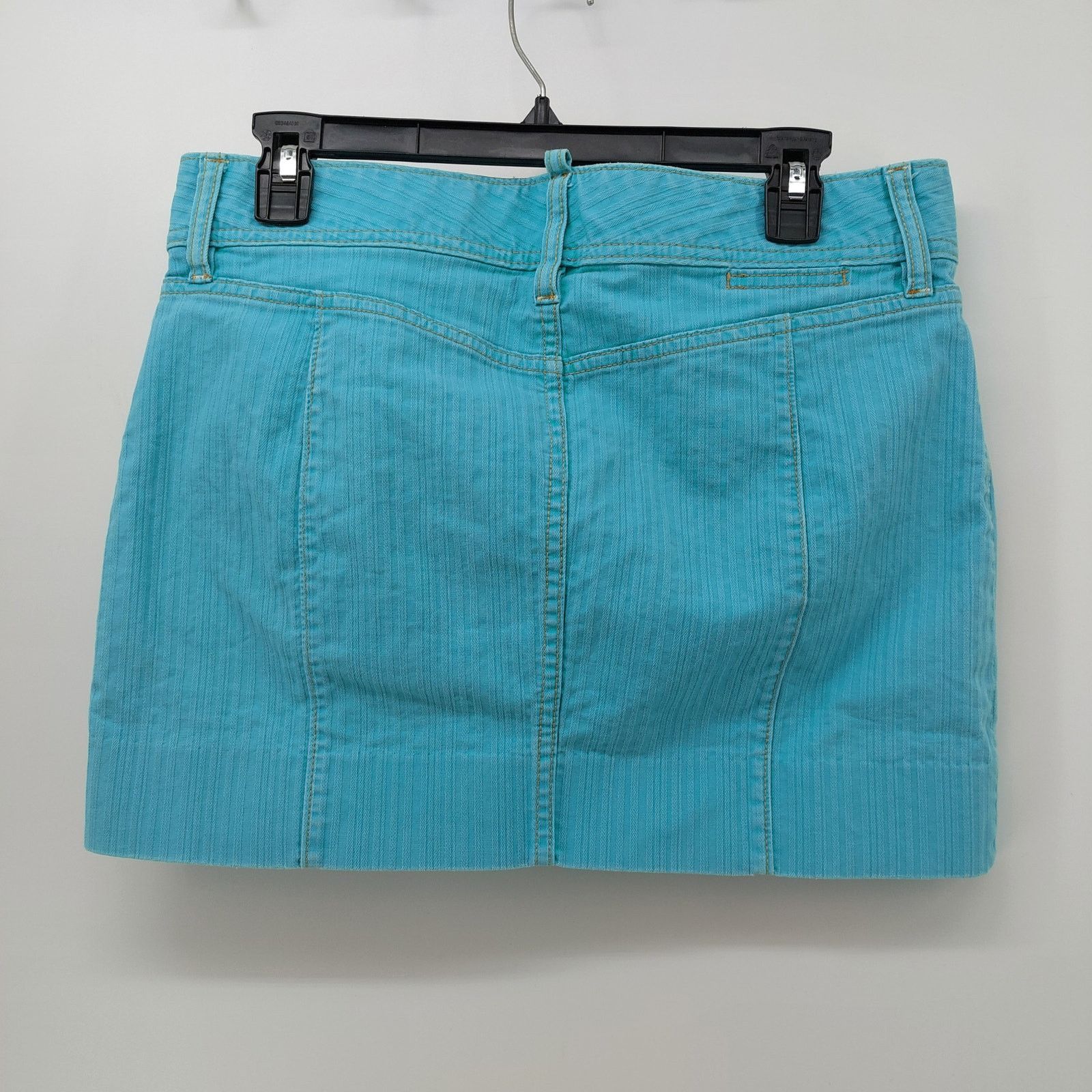 Gap Y2K GAP Turquoise Blue Micro Short Mini Skirt Denim Size 8 Size 30" / US 8 / IT 44 - 2 Thumbnail