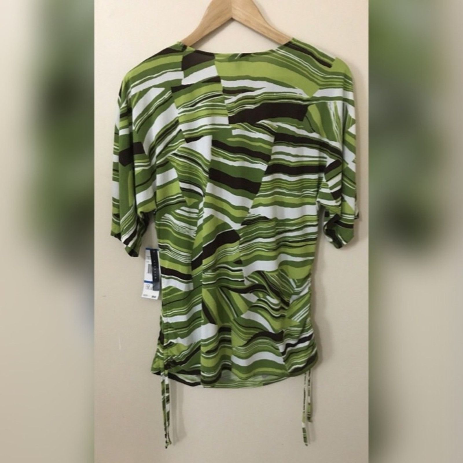Nine West NWT $69 Nine West Palm Multi Color Blouse Size XL / US 12-14 / IT 48-50 - 3 Thumbnail