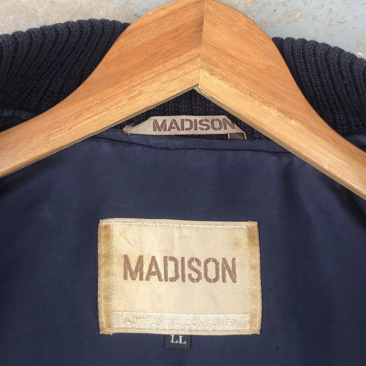 Madison Vintage Madison Wool Zipper Bomber Jacket Size US L / EU 52-54 / 3 - 12 Thumbnail