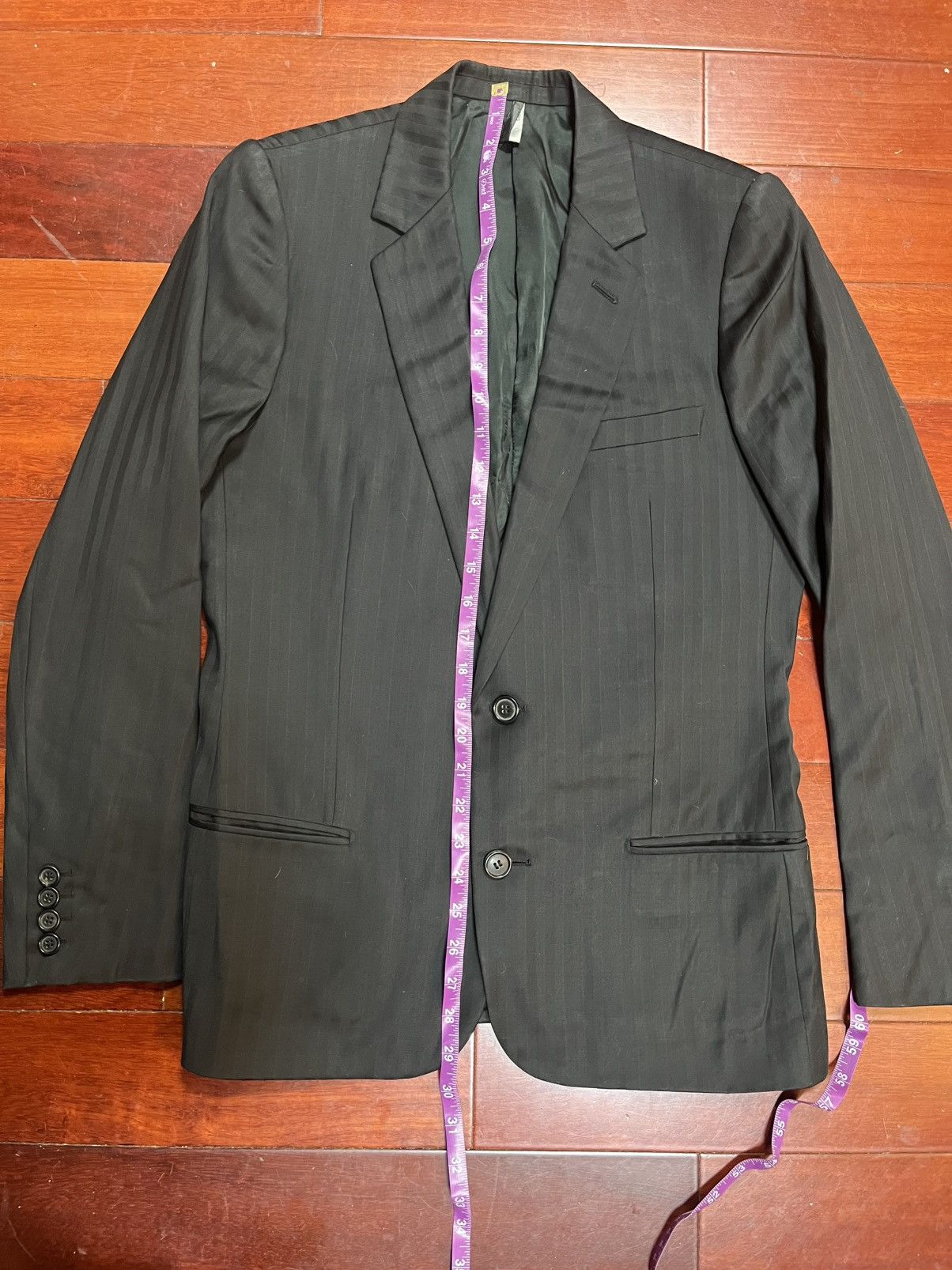 Hedi Slimane Hedi Slimane Dior Homme size 46 (US 36) Shadow Stripe Blazer Size 36R - 4 Thumbnail