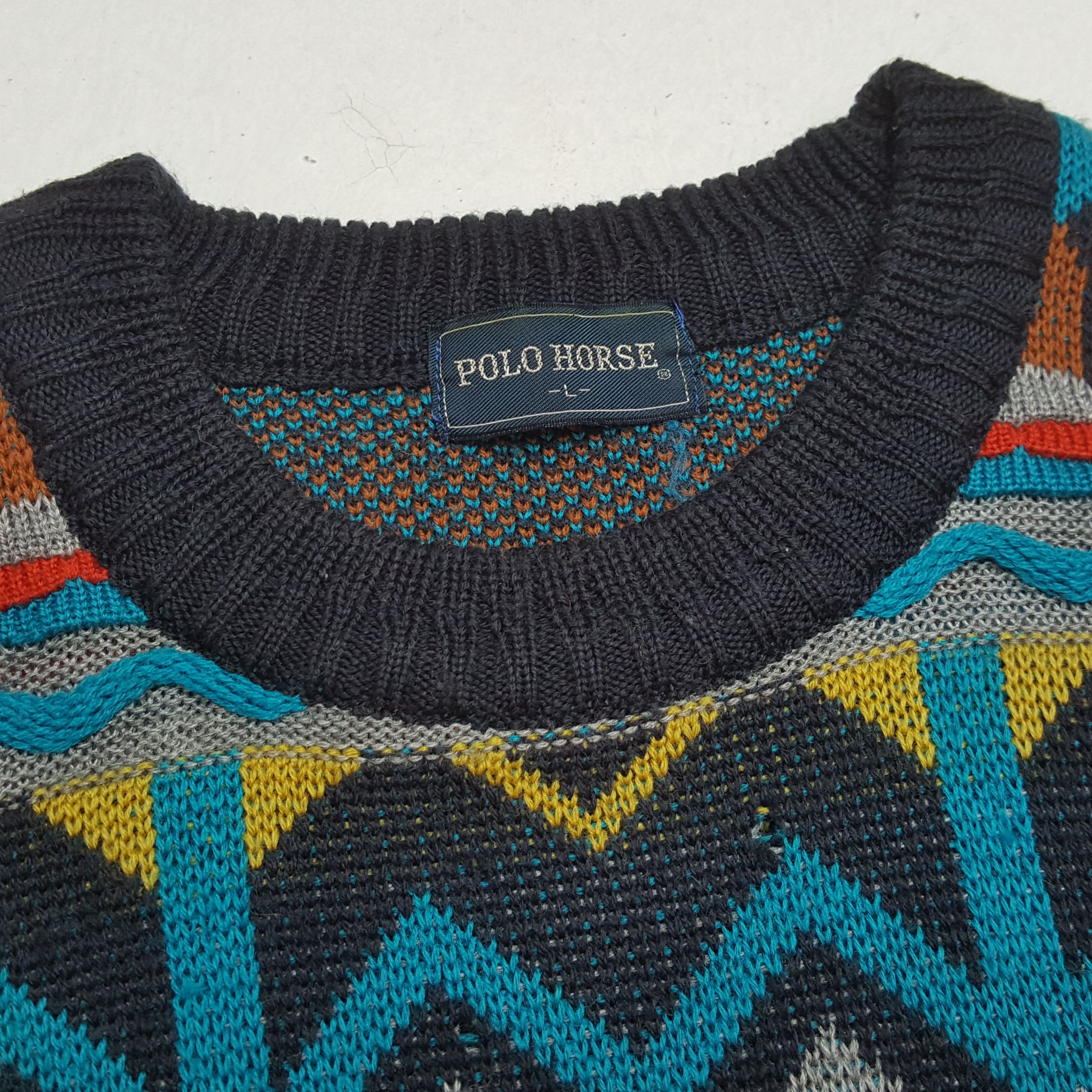 Vintage POLO HORSE Winter Fashion Style Sweatshirt Size US M / EU 48-50 / 2 - 9 Thumbnail
