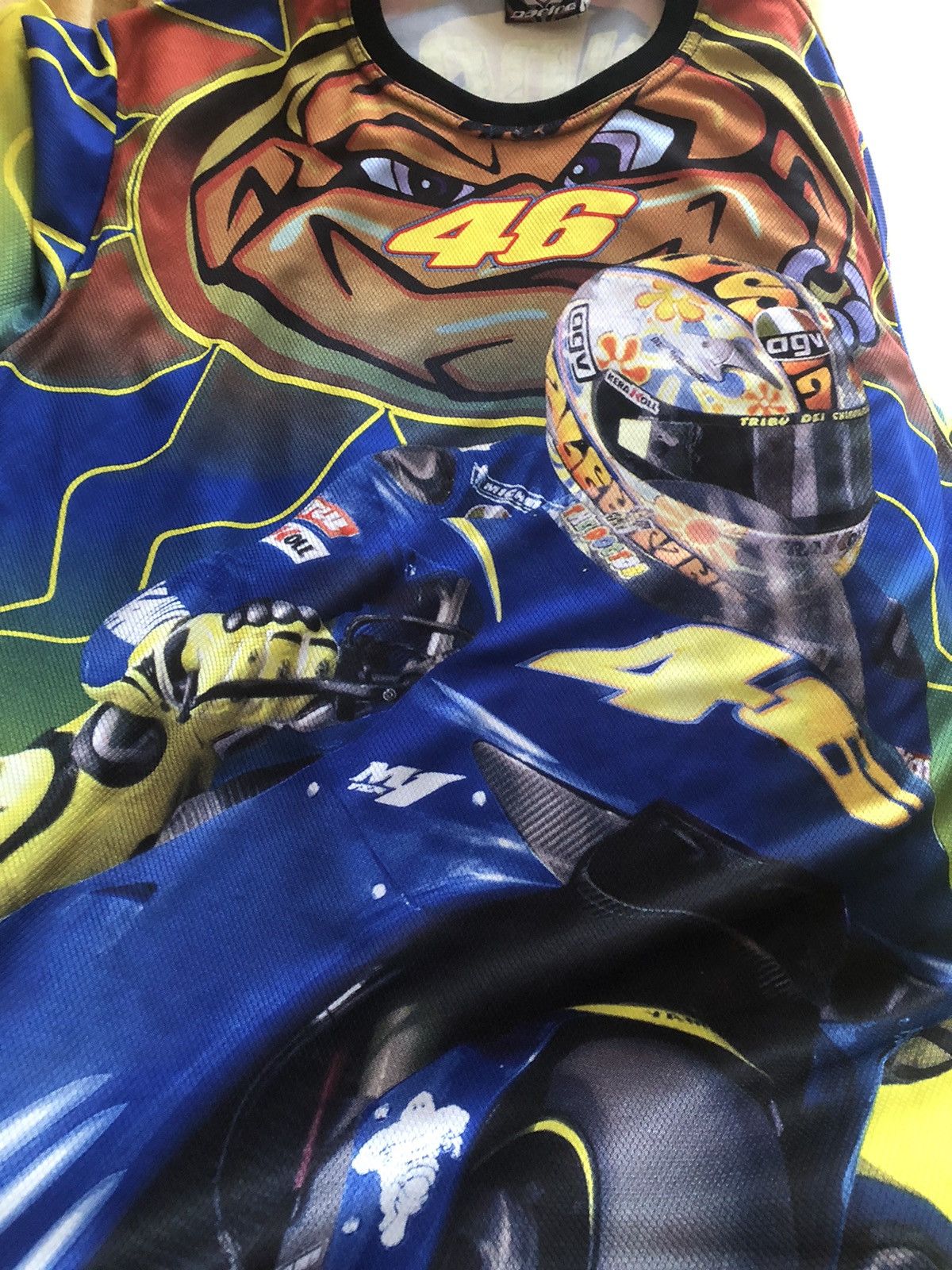 Vintage RARE VALENTINO ROSSI VINTAGE MOTOGP BIKE RACING JERSEY SHIRT Size US L / EU 52-54 / 3 - 3 Thumbnail