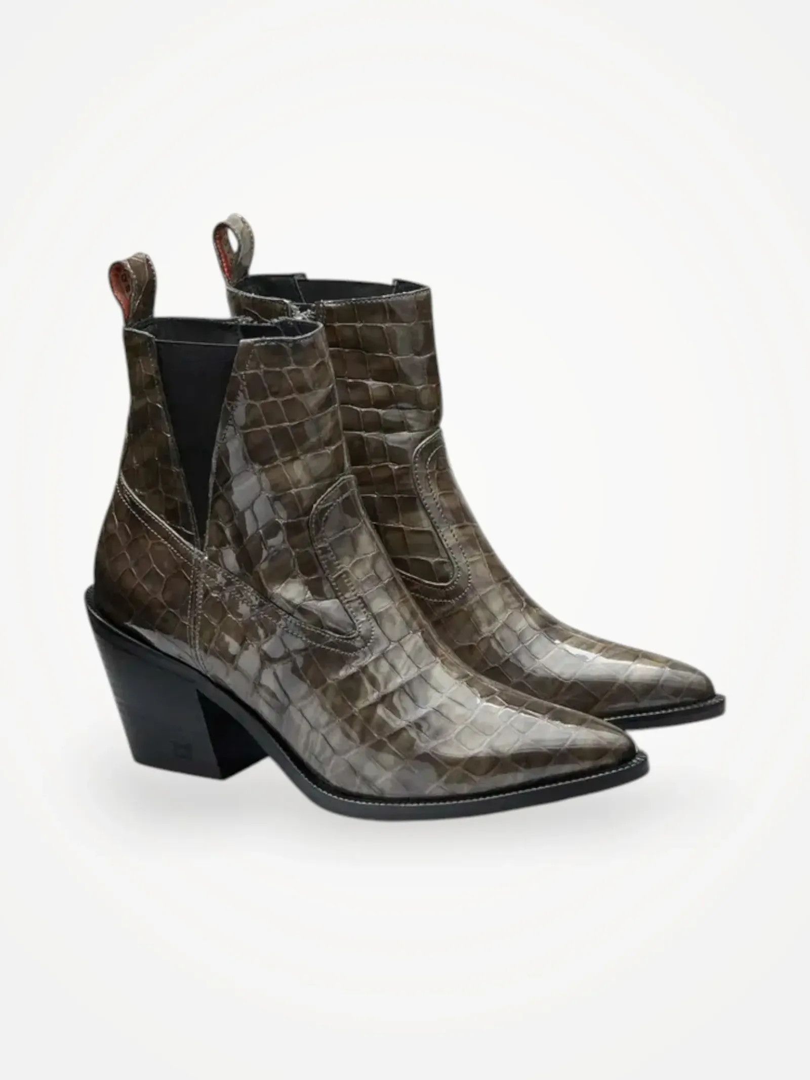 Scotch & Soda Scotch & Soda Abbey Leather Snake-Effect Ankle Boots Boots Size US 6 / IT 36 - 1 Thumbnail