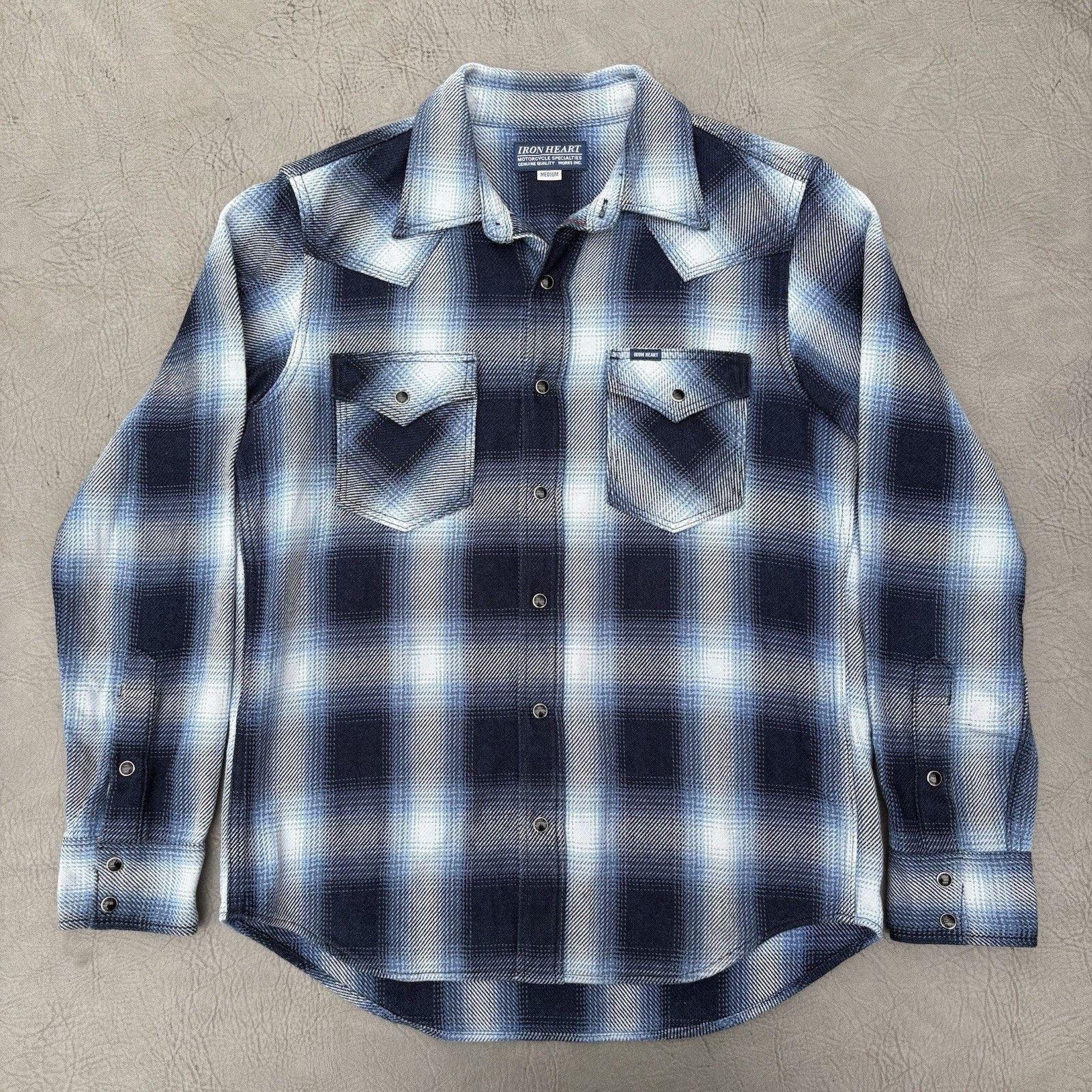 Iron Heart Iron Heart IHSH-316-IND 9oz Selvedge Ombre Western Shirt M Size US M / EU 48-50 / 2 - 1 Thumbnail