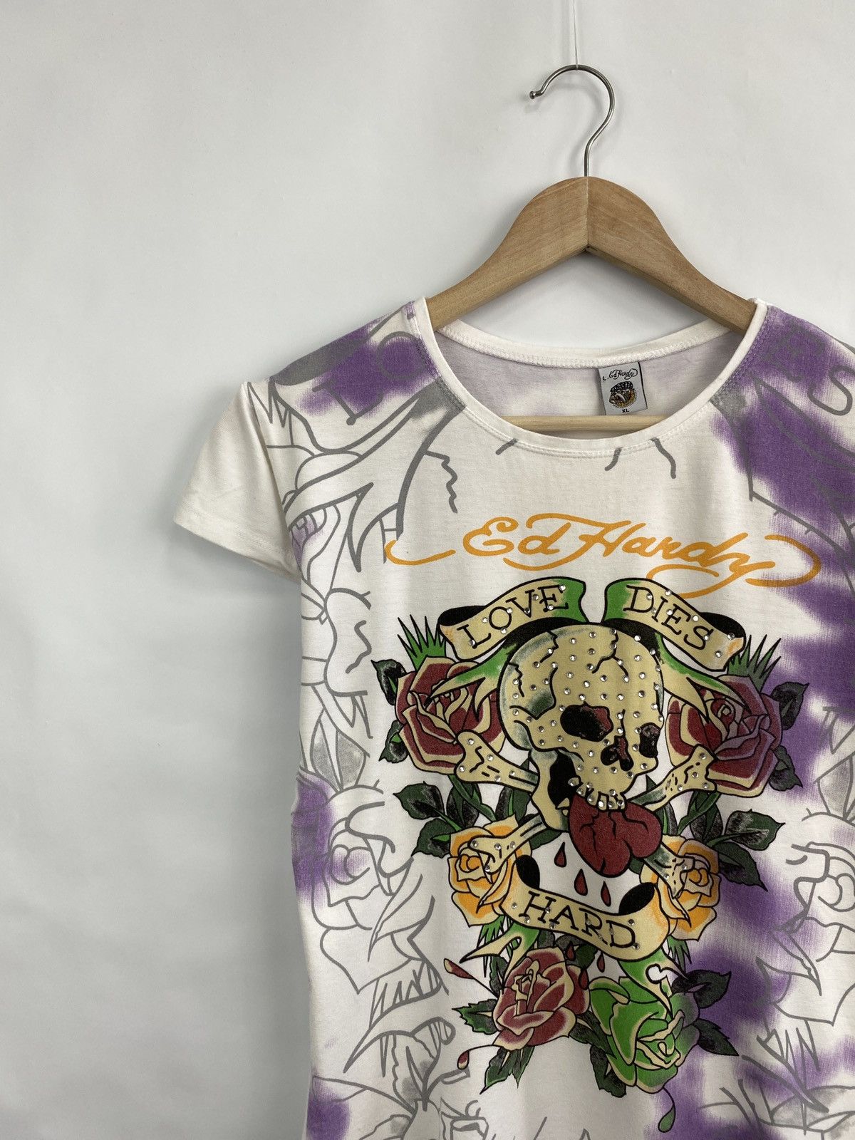 Ed Hardy 🇺🇸 Vintage 90s Ed Hardy Christian Audigier Y2K T-Shirt Rare Size M / US 6-8 / IT 42-44 - 2 Thumbnail
