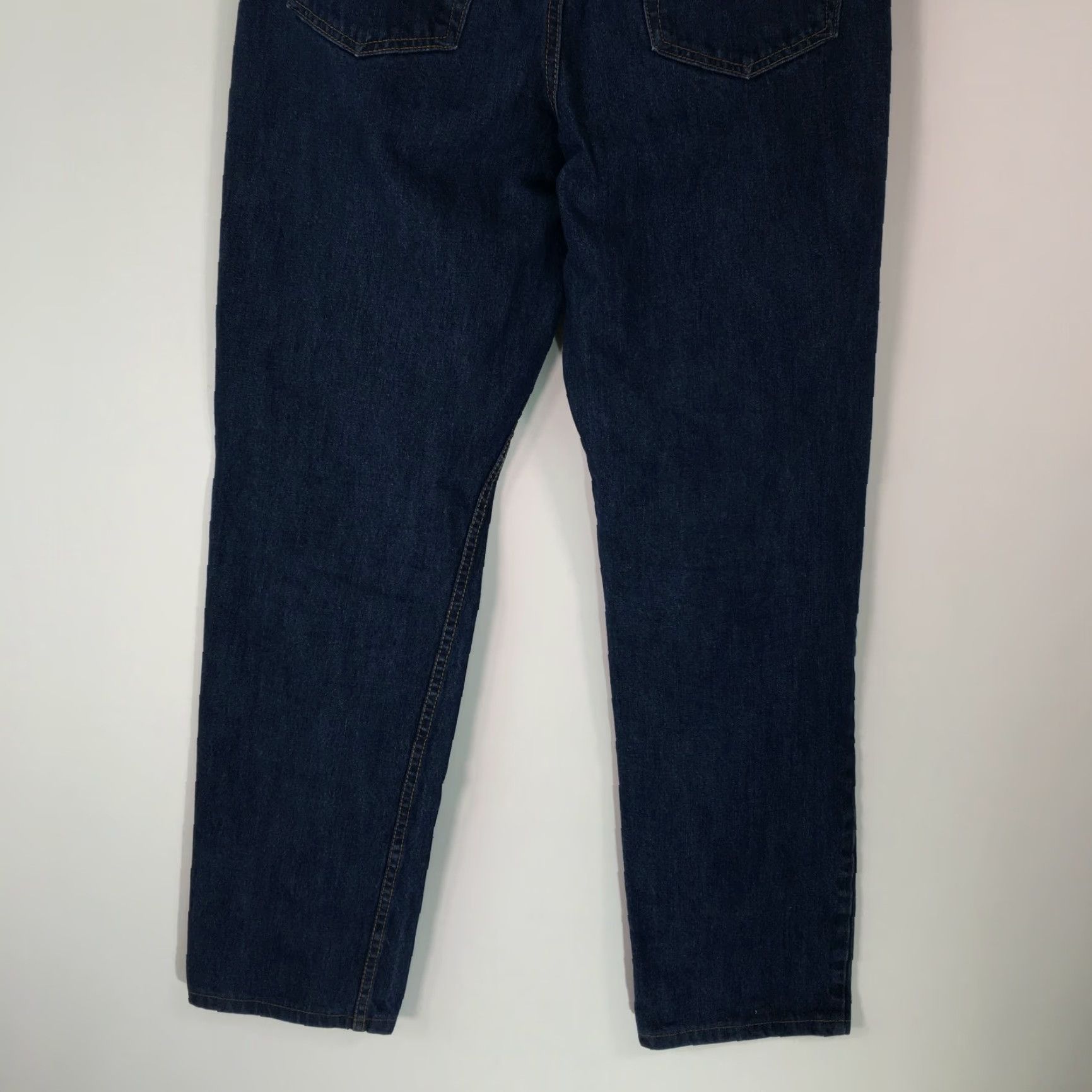 Lands' End LANDS' END Mens Jeans Distinctive Classic Straight Fit Blue Denim 35 Regular 34Inseam Mid Rise Belt Loops 5-Pocket Modern Comfort Size US 35 - 4 Thumbnail