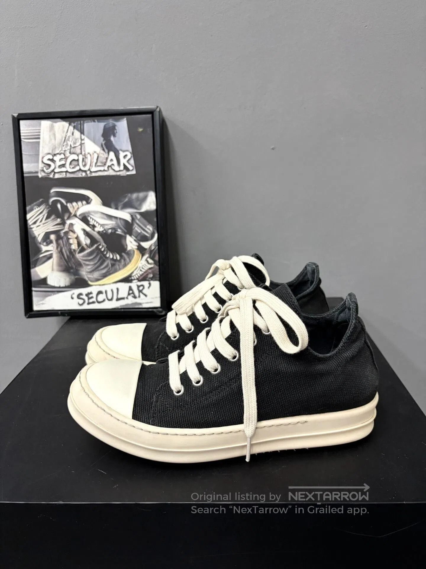 Rick Owens Drkshdw Rick Owens Drkshdw Black White Low. Size US 5 / IT 35 - 2 Thumbnail