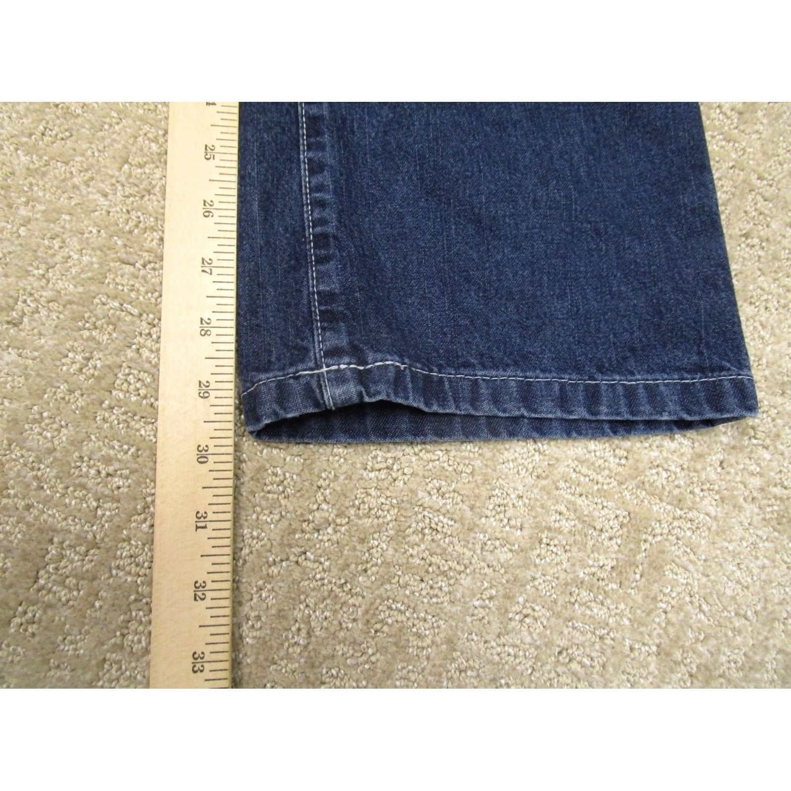 Denime LAPCO Jeans Women 10 Blue Straight Flame-Resistant Denim Pants Dark Wash 5-Pocket Regular Size 32 Blue Size 32" / US 10 / IT 46 - 7 Thumbnail