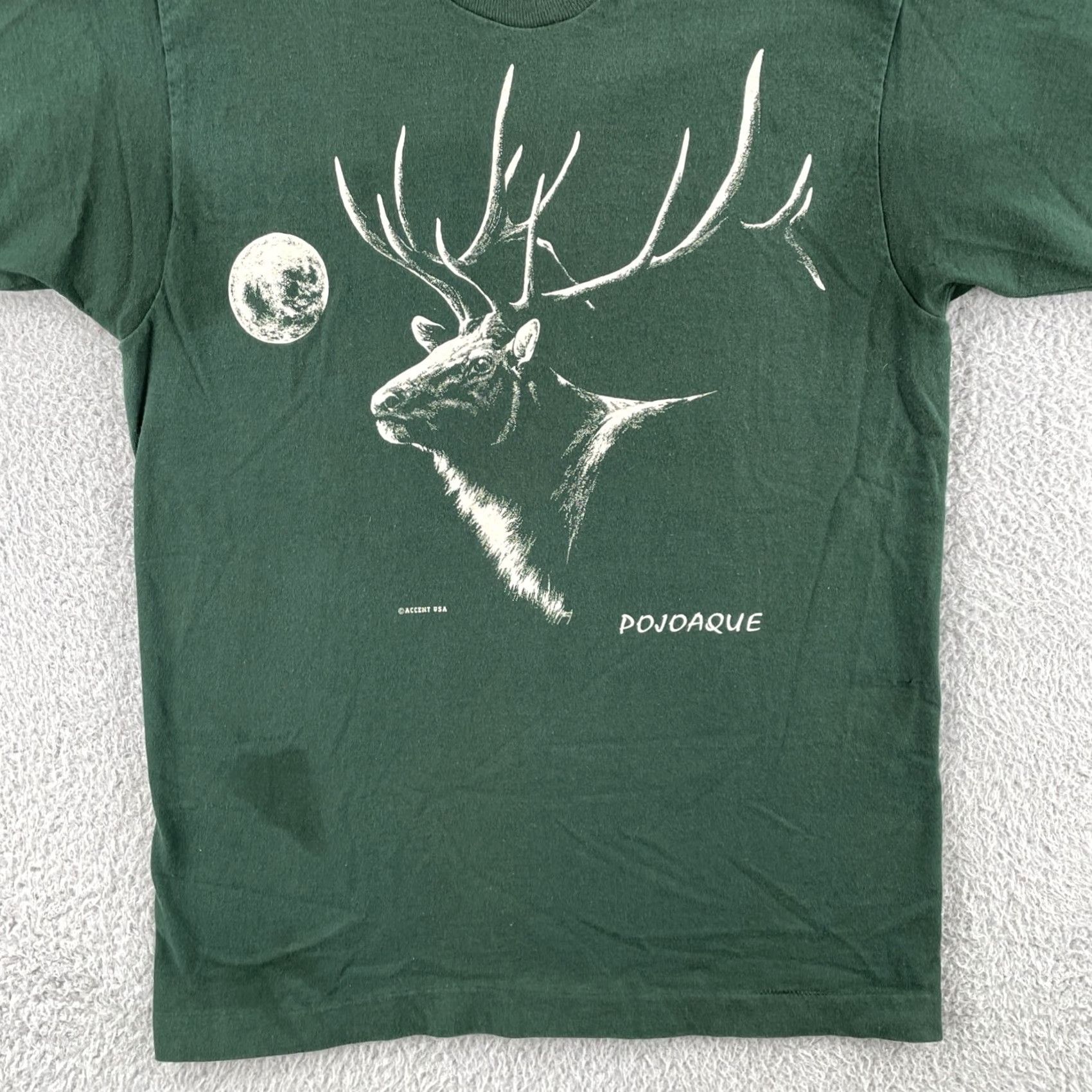 Fruit Of The Loom VINTAGE Fruit of the Loom Men’s M Green Single Stitch Shirt USA 90s Crew Neck Short Sleeve Cotton T-Shirt Size US M / EU 48-50 / 2 - 4 Thumbnail