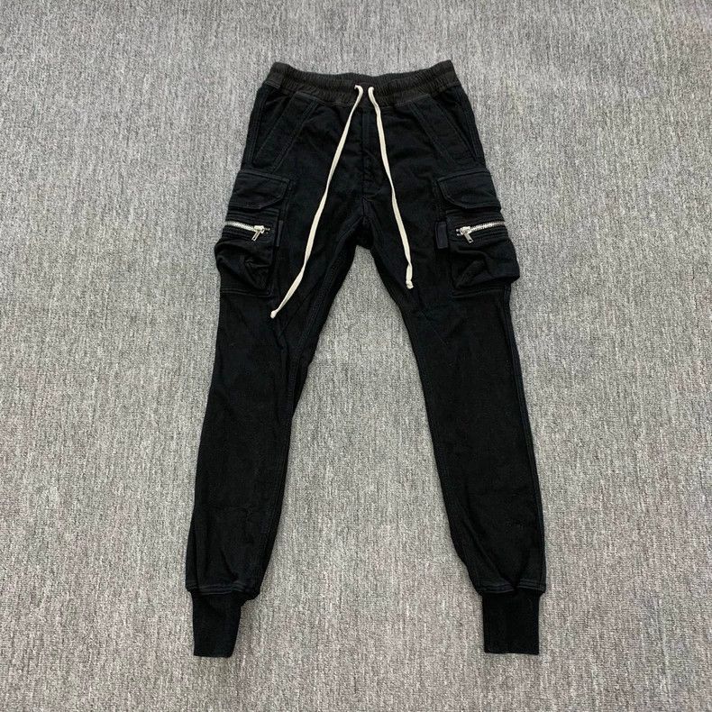 Rick Owens RICK OWENS Black Cargo Pants with Pockets Size US 31 - 1 Thumbnail