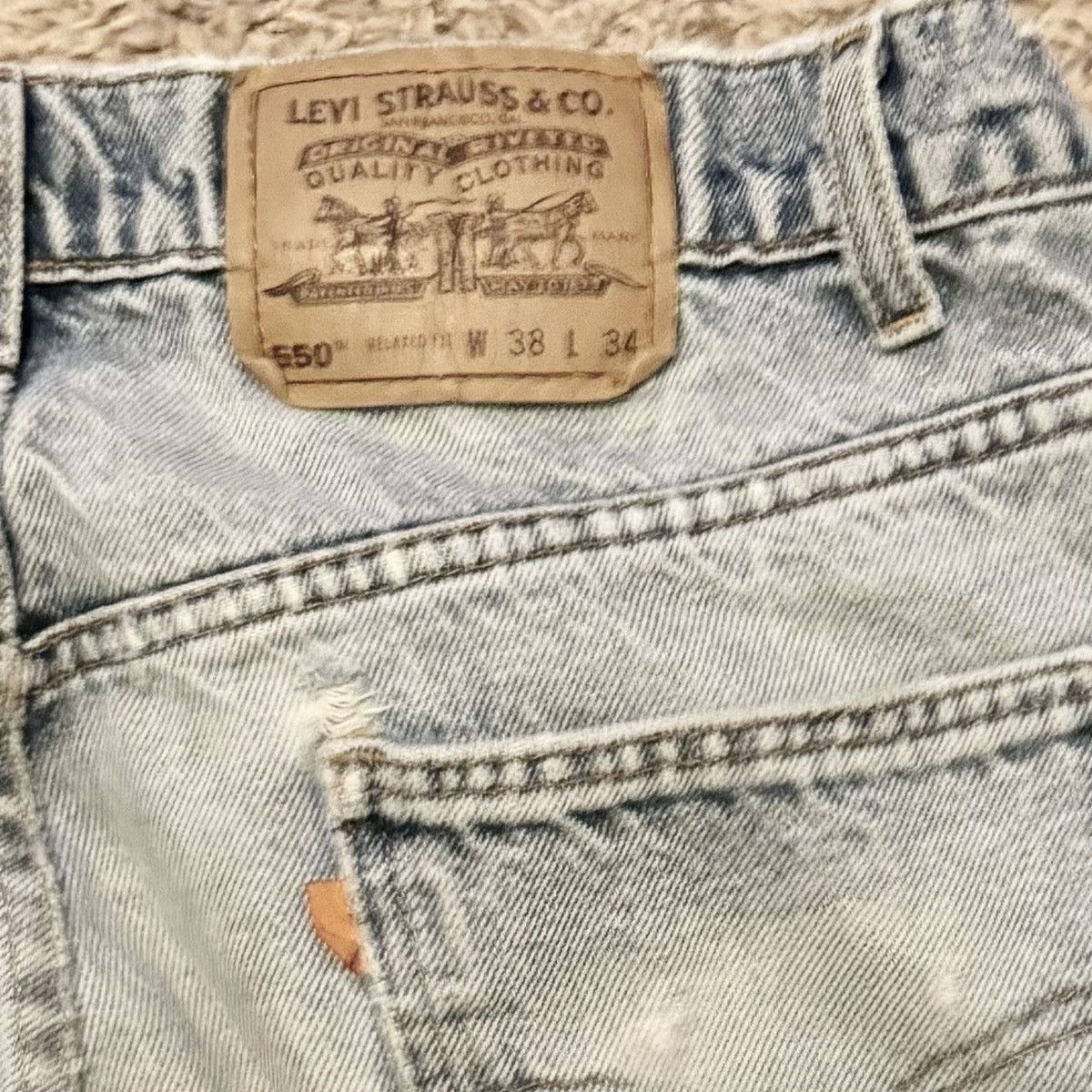 Levi's VINTAGE ORANGE TAB LEVI’S 550 JEANS! Size US 34 / EU 50 - 6 Thumbnail