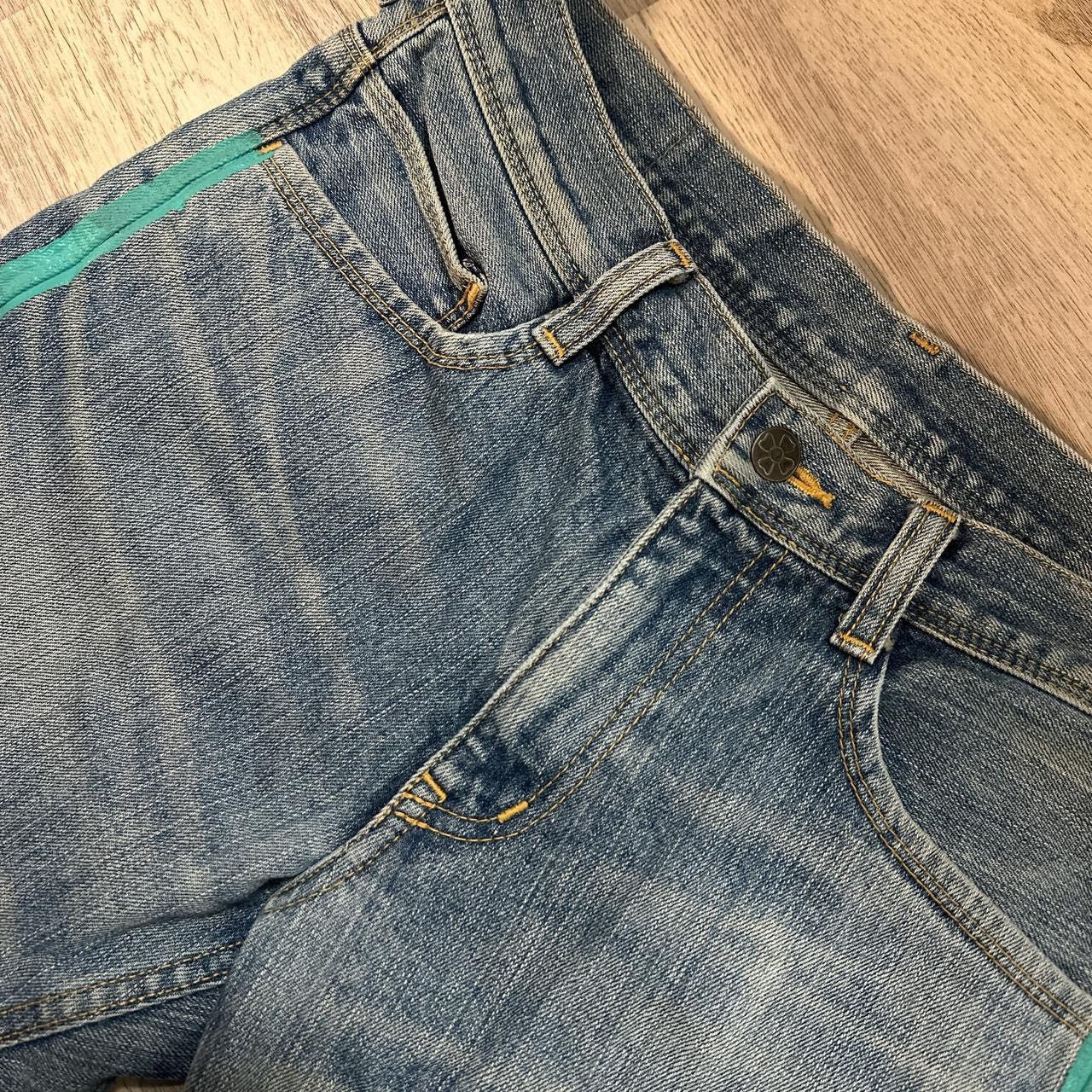 Hysteric Glamour Ozone Rocks Turquoise Stripe Denim Jeans Size US 27 - 5 Thumbnail