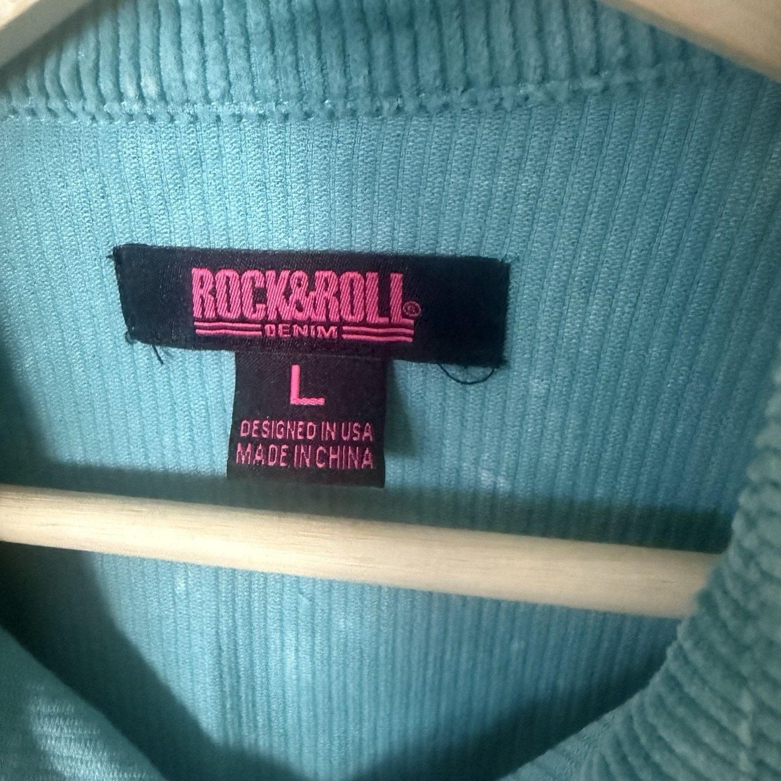 Other Rock & Roll Denim Corduroy Shacket Acid Wash Snap Western Size L / US 10 / IT 46 - 4 Thumbnail