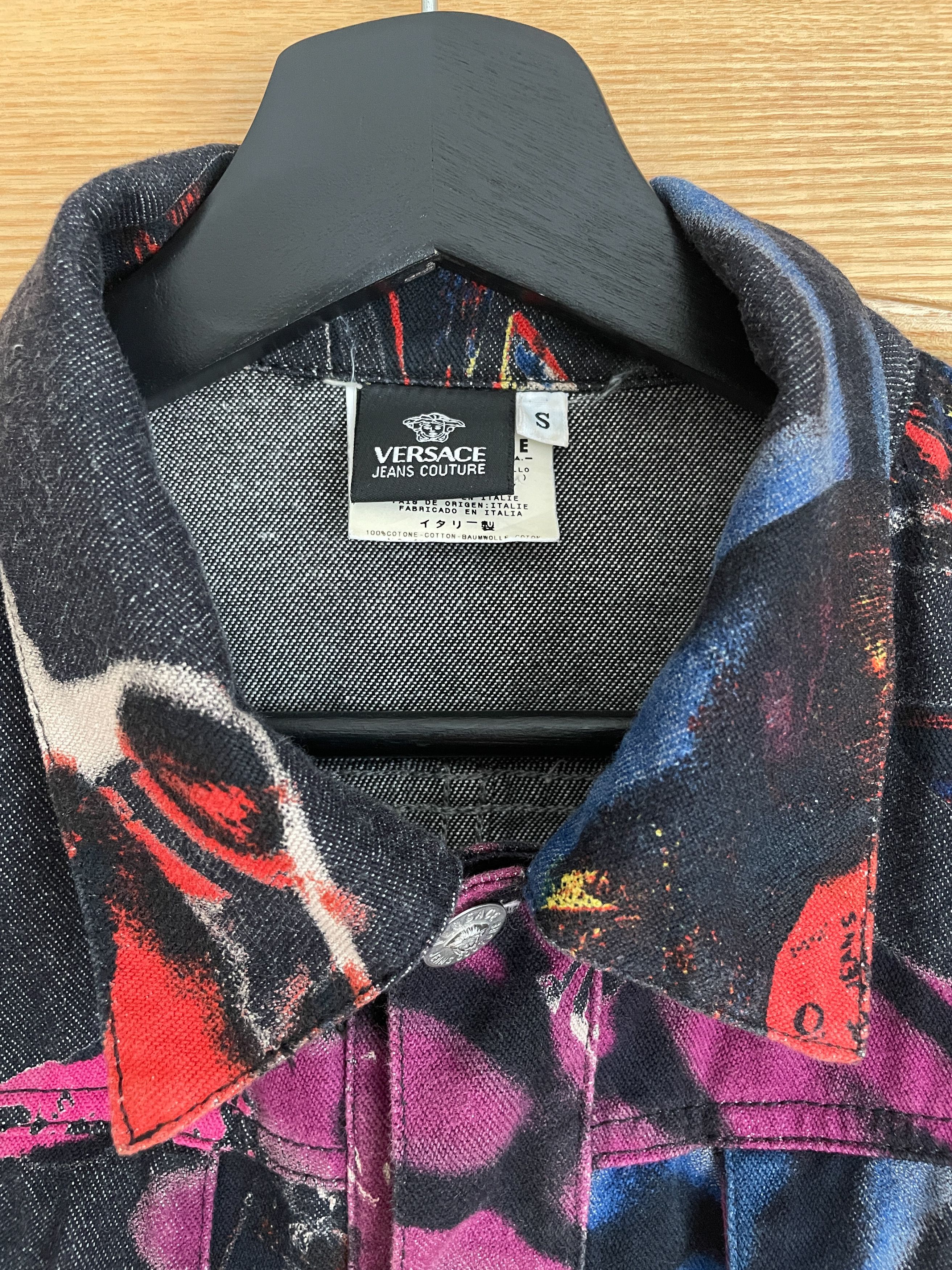 Versace 1990s denim graffiti jacket Size S / US 4 / IT 40 - 7 Thumbnail