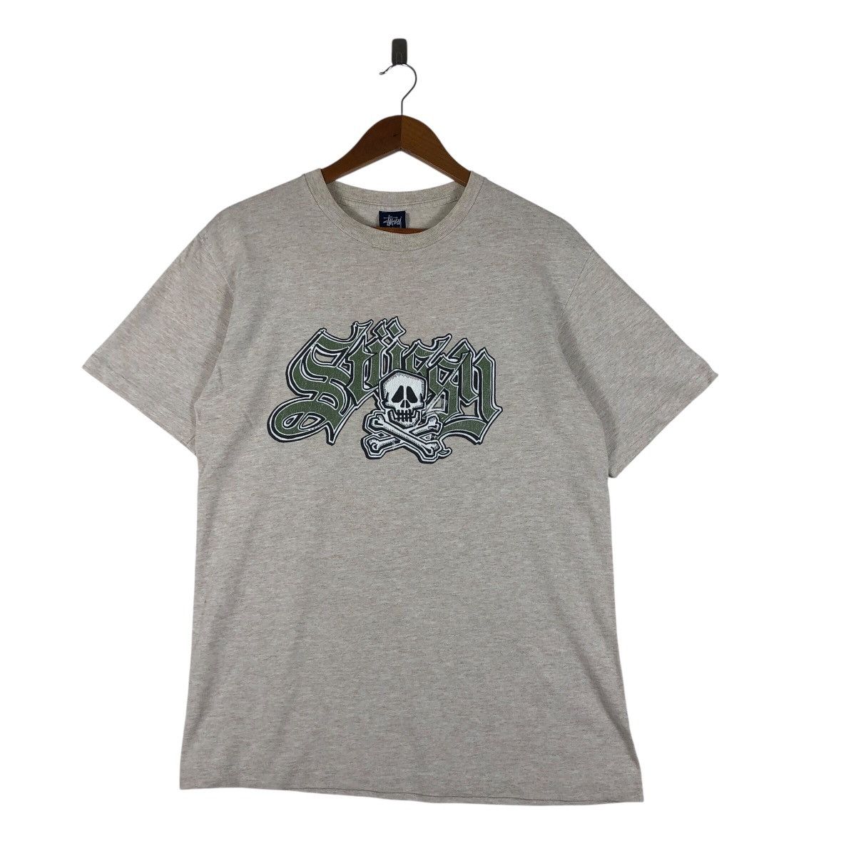 Stussy STUSSY Vintage Gothic Big Logo T-Shirt Size US M / EU 48-50 / 2 - 1 Thumbnail