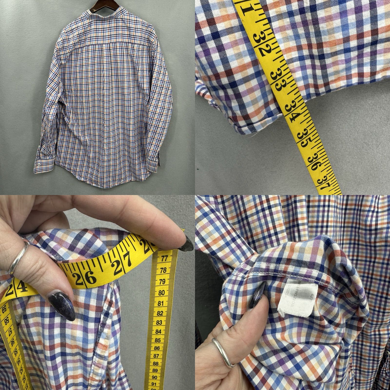 Peter Millar Peter Millar Shirt Mens XL Plaid Long Sleeved Button Front Blue Preppy Dad Golf Size US XL / EU 56 / 4 - 8 Thumbnail