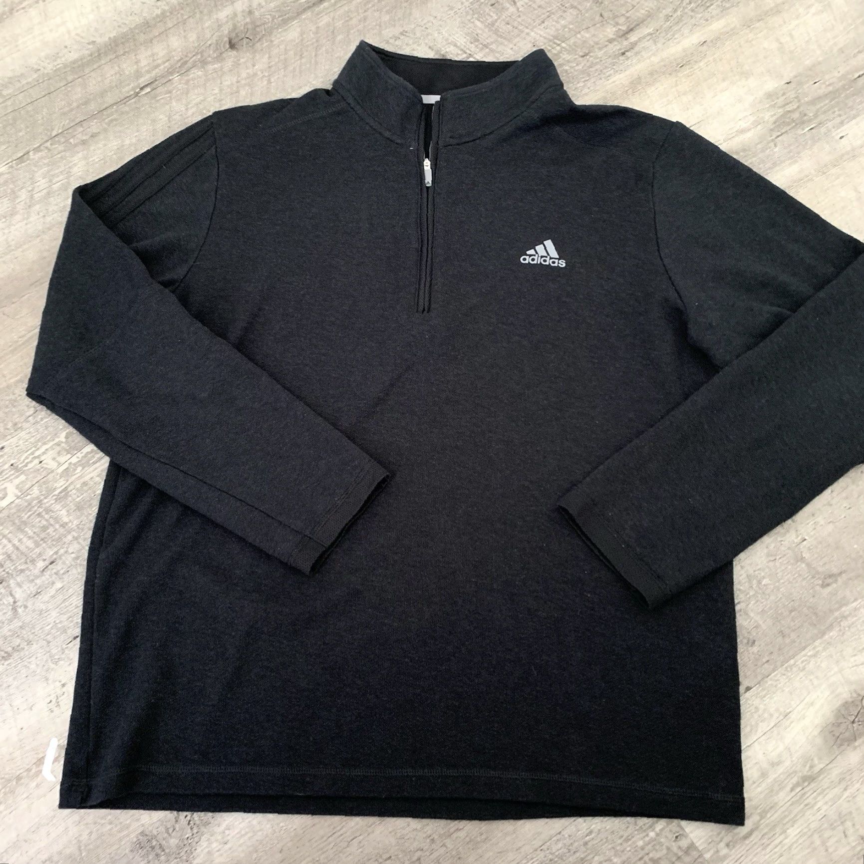 Adidas Adidas Prime Green Pullover 1/4 Zip Womens Large Black Activewear Sweater Shirt Size L / US 10 / IT 46 - 6 Thumbnail