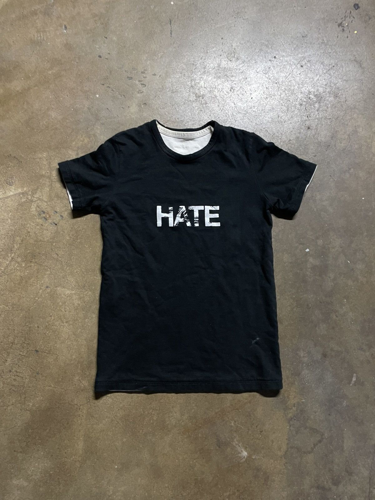 Image of Undercover Love/hate Reversible Tee in Black, Men's (Size Small)