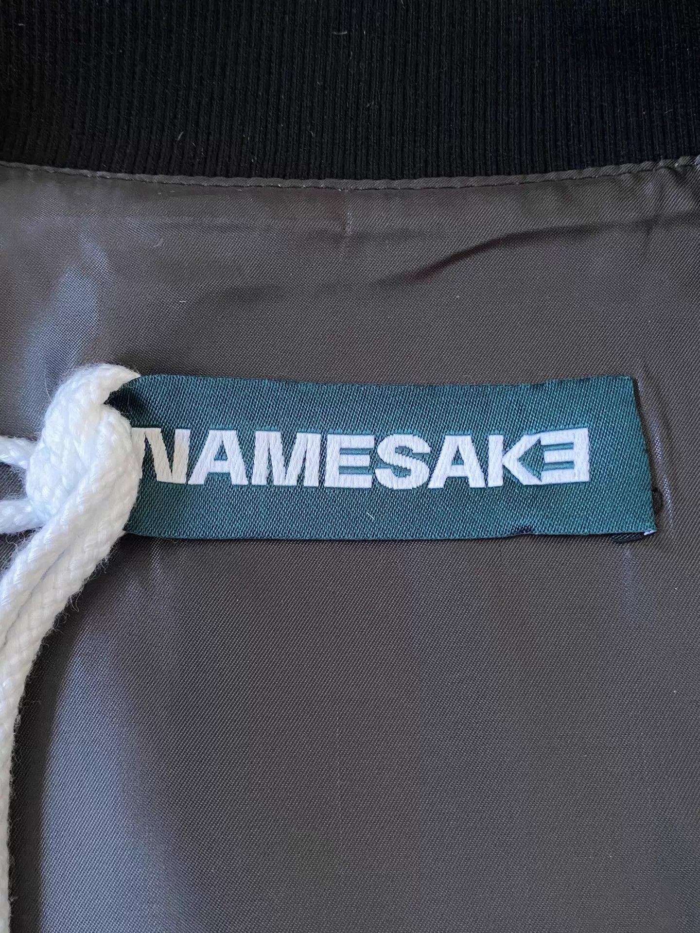 NAMESAKE Namesake Cotton-Linen Leather-Sleeve Patch Jacket Size US M / EU 48-50 / 2 - 6 Thumbnail