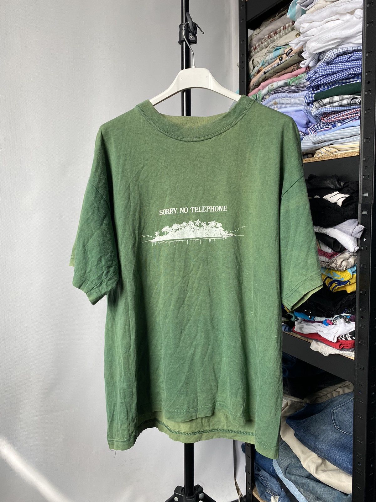 Other 90s Humor “Sorry No Telephone” Island Joke Tee Shirt Size US M / EU 48-50 / 2 - 1 Thumbnail