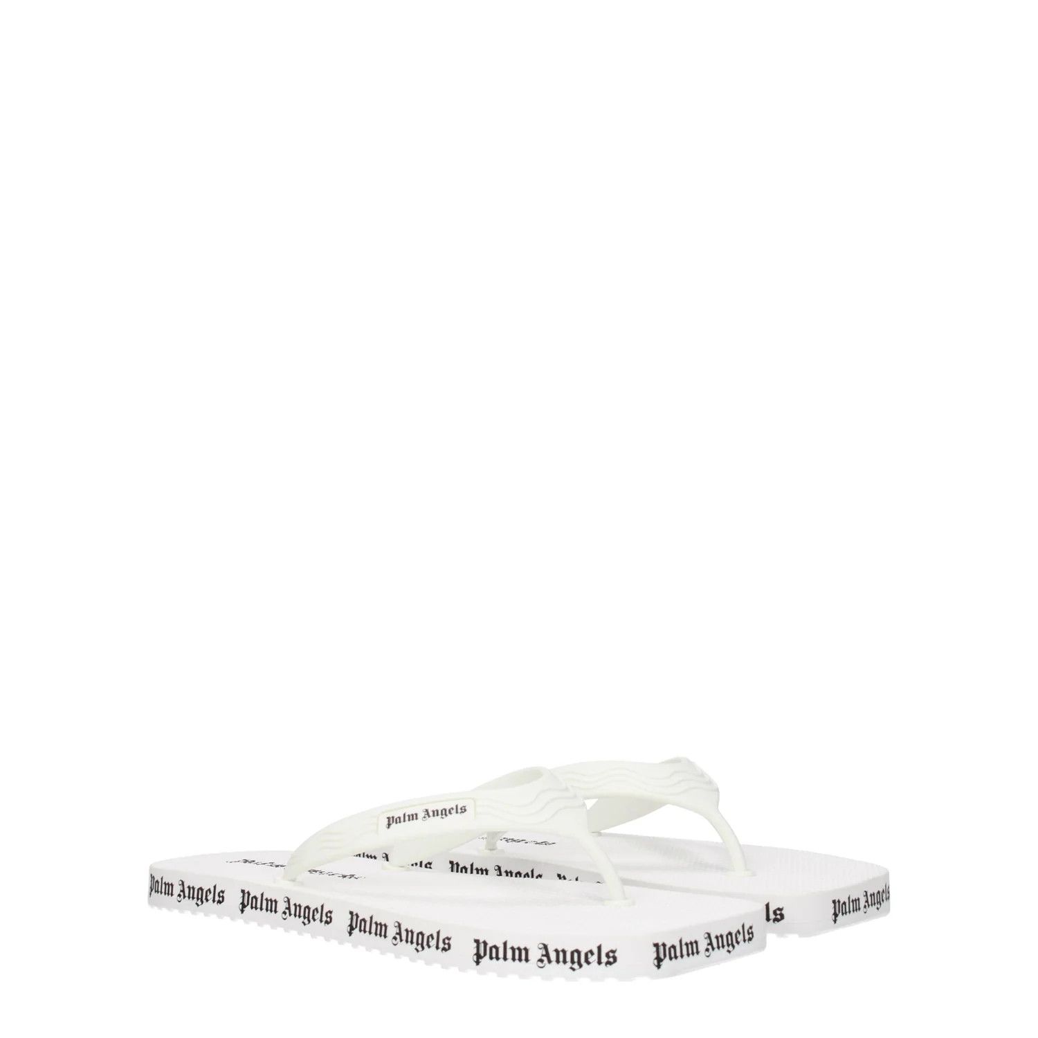 Palm Angels ob1o1e1124 Rubber Flip Flops in White Black Size US 6 / IT 36 - 2 Thumbnail