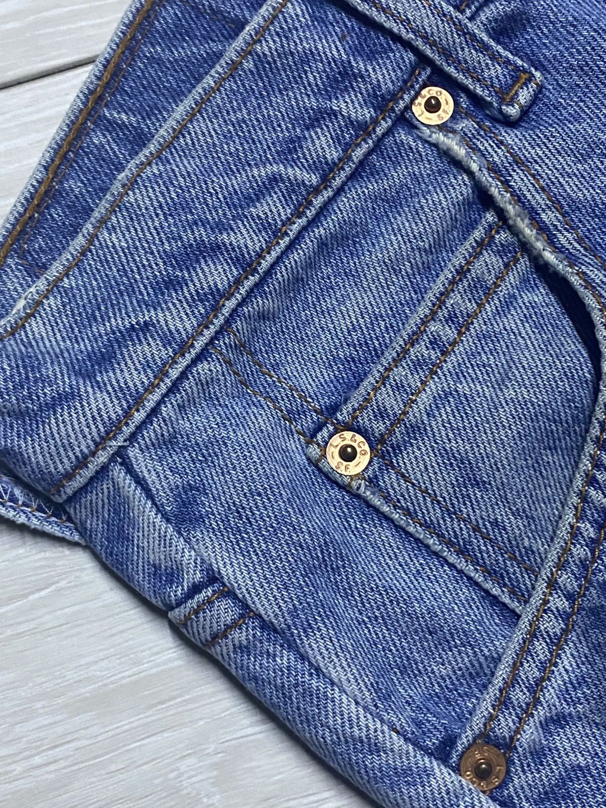 Levi's Vintage Levis 510 Light Wash Bleach Distressed Jeans Size US 30 / EU 46 - 7 Thumbnail