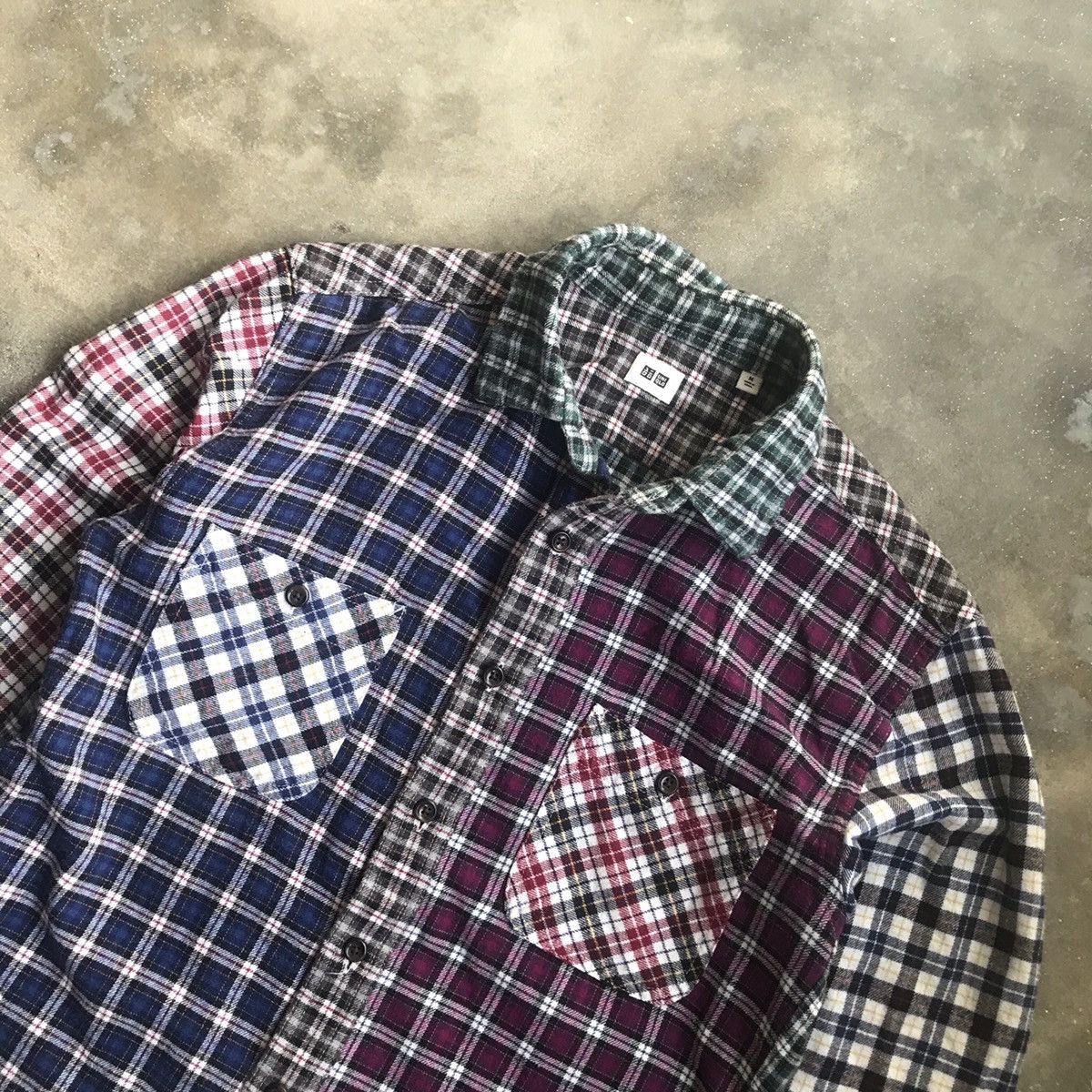 Japanese Brand × Uniqlo Uniqlo Patchwork Shirt Size US M / EU 48-50 / 2 - 3 Thumbnail