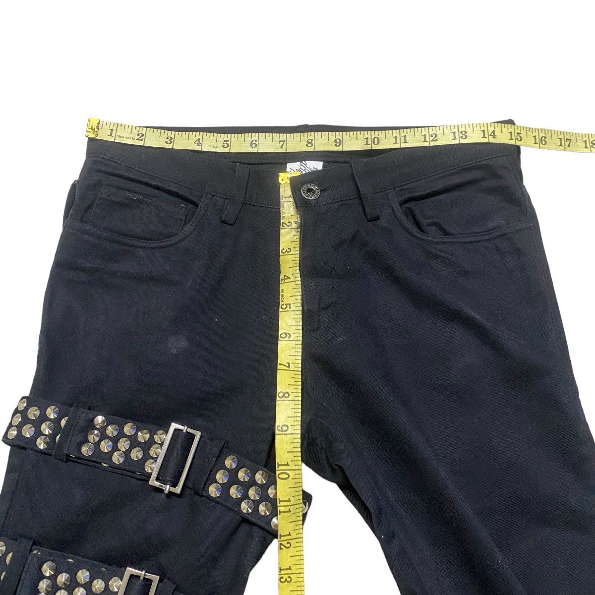 Japanese Brand Pillars Monkey Act Flare Pants Spike belted Size US 28 / EU 44 - 20 Thumbnail