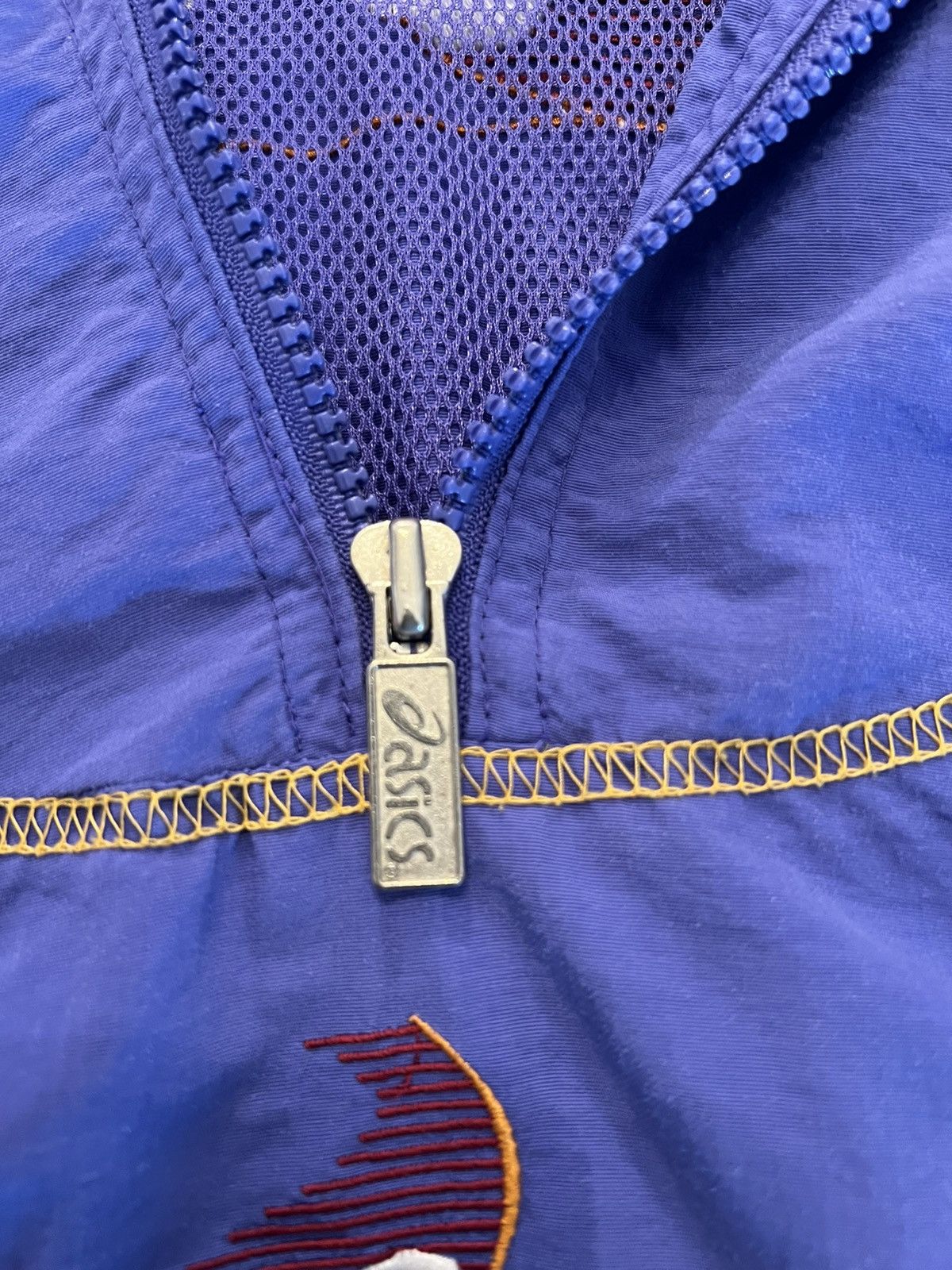 Asics Vintage Asics trilete line windbreaker bluish purple Size US XXL / EU 58 / 5 - 6 Thumbnail