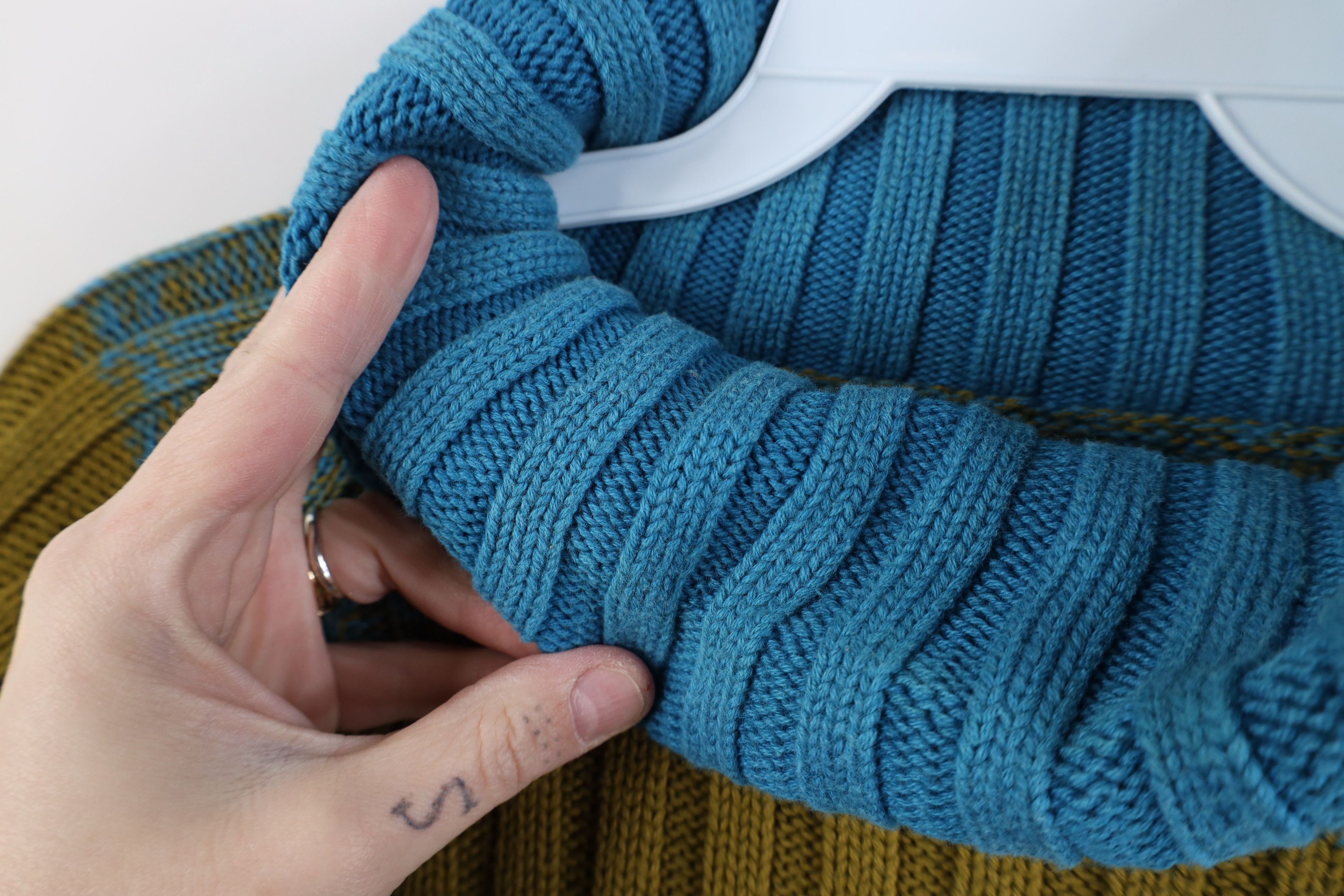 Vintage Vintage 90s Streetwear Knit Cropped Turtleneck Sweater Size L / US 10 / IT 46 - 4 Thumbnail