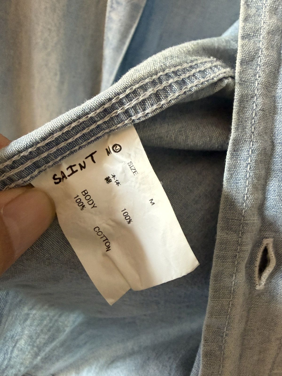 Saint Michael saint michael chambray shirt sz M Size US M / EU 48-50 / 2 - 6 Thumbnail