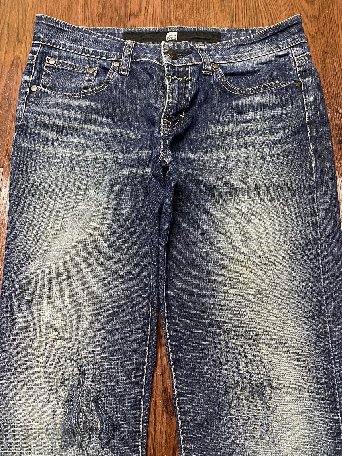 CLOSED × Marithe + Francois Girbaud Vintage Marithe Francois Girbaud Flare Distressed Jeans Size US 28 / EU 44 - 3 Thumbnail