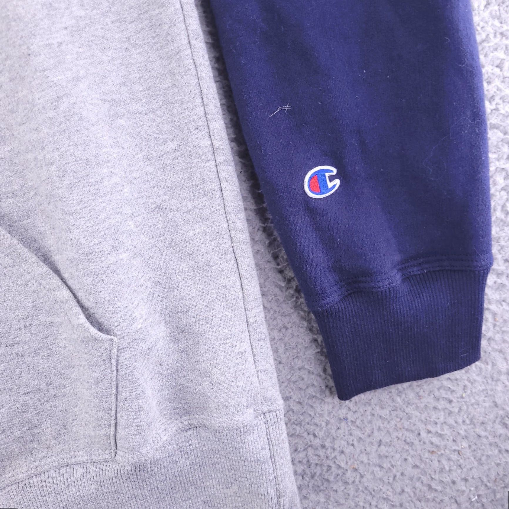 Champion Champion Hoodie Mens Medium Gray Colorblock Sweatshirt Size US M / EU 48-50 / 2 - 2 Thumbnail