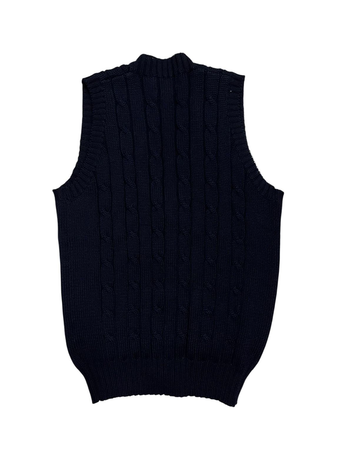 RRL Ralph Lauren 80s Vintage Polo Ralph Lauren Wool Cable Knit Vest Cardigan Size US M / EU 48-50 / 2 - 6 Thumbnail
