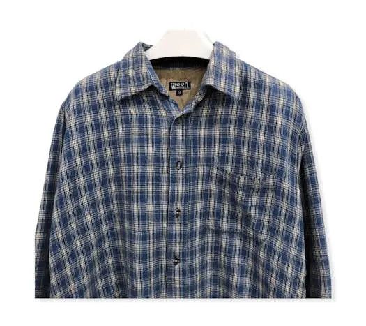 Flannel Vintage Wood Whouser Plaid Tartan Flannel Shirt 👕 Size US S / EU 44-46 / 1 - 2 Thumbnail
