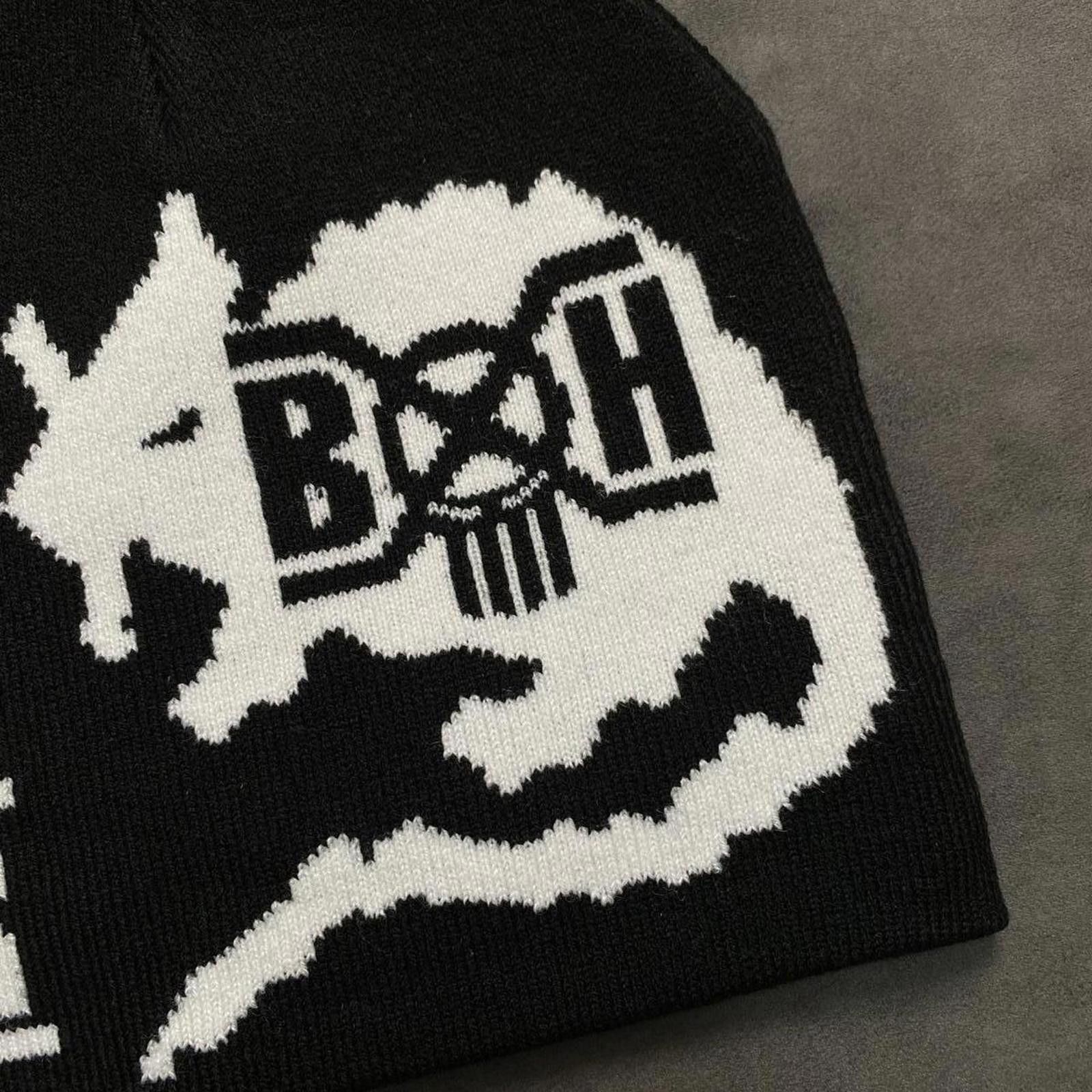Stray Rats Rare Stray Rats Bounty Hunter Logo Black No Cuff Knit Beanie Size ONE SIZE - 4 Thumbnail