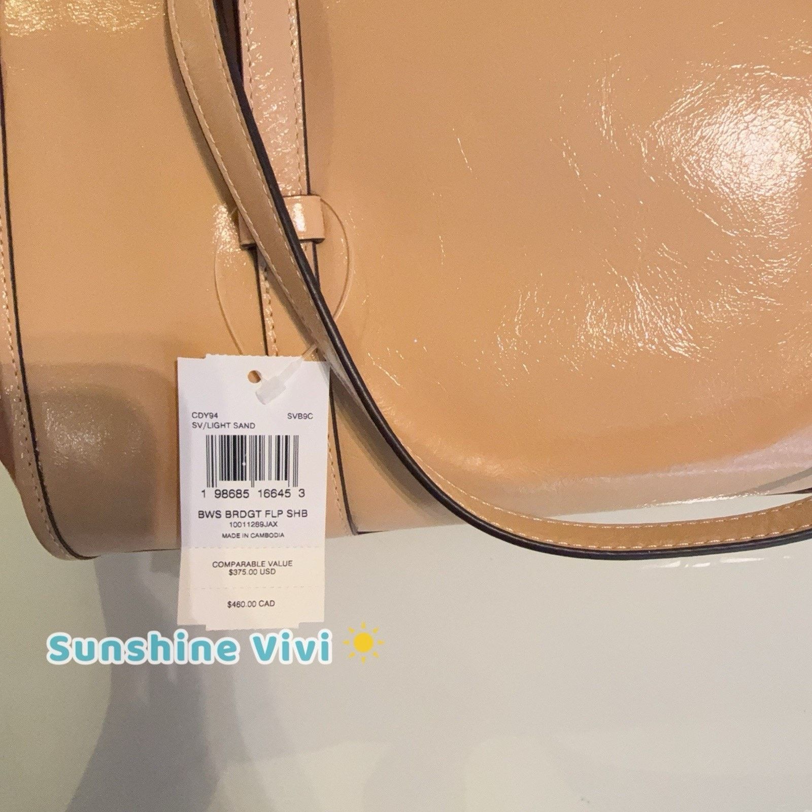 Coach NWT Coach Bridget Flap Shoulder Bag Bows CDY94 Light Sand Size ONE SIZE - 3 Thumbnail