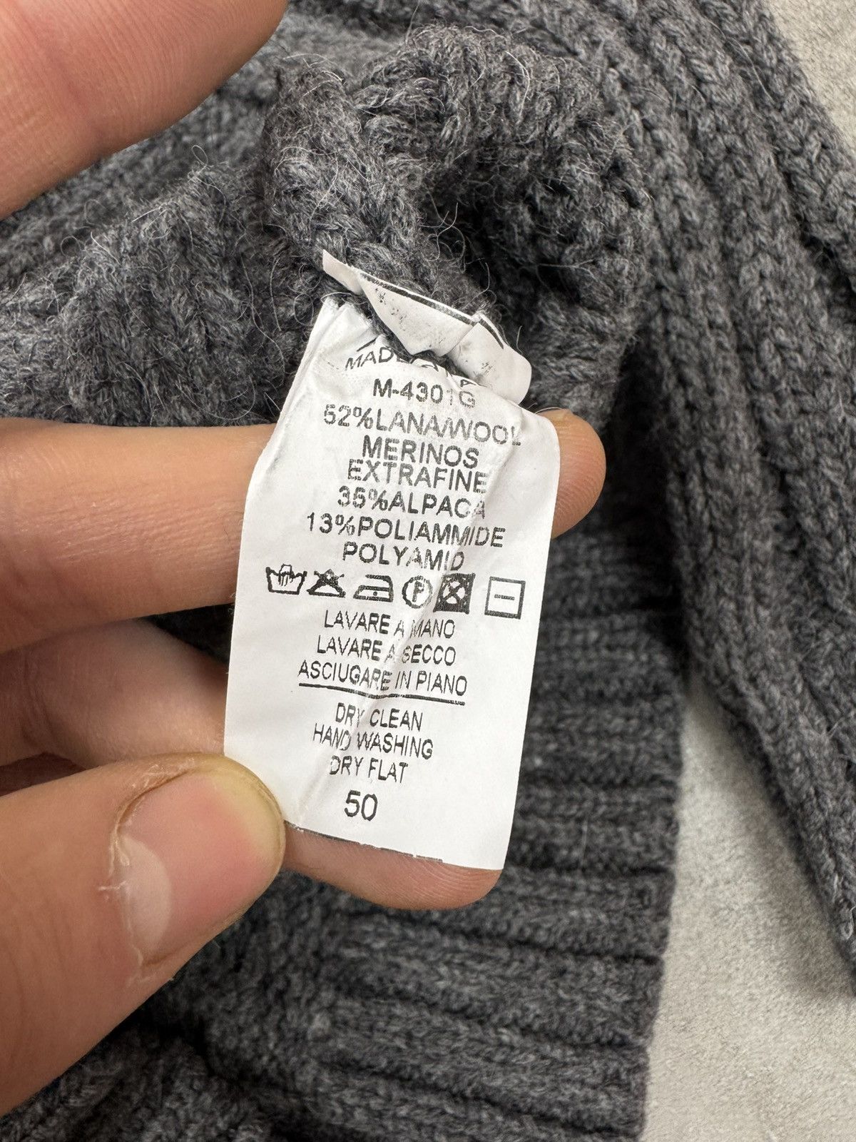 Other Alpha Massimo Rebecchi Merino Wool cable turtleneck size M Size US M / EU 48-50 / 2 - 4 Thumbnail